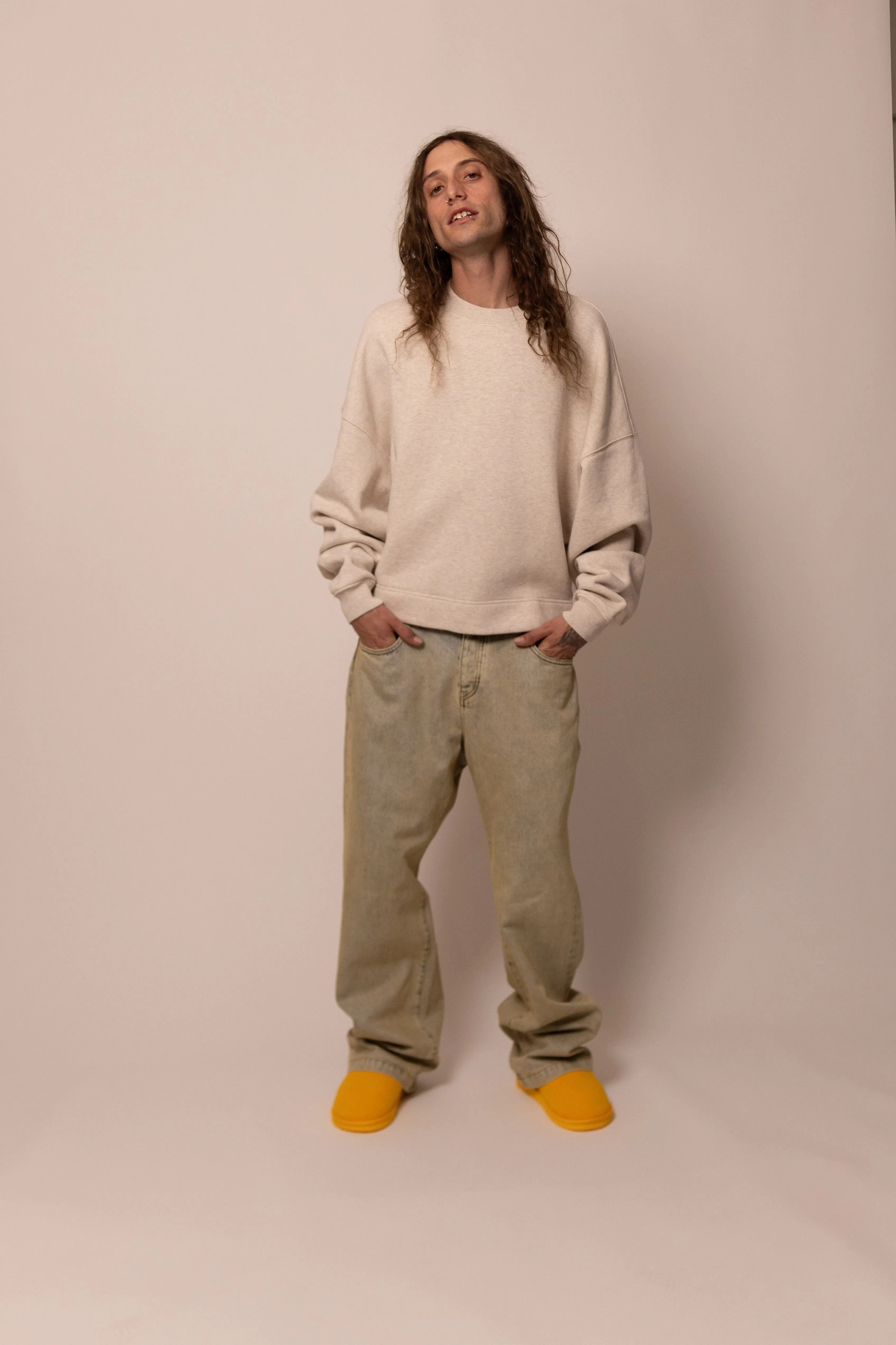 batwing crewneck - sandstone sold by DREW product image thumbnail 2