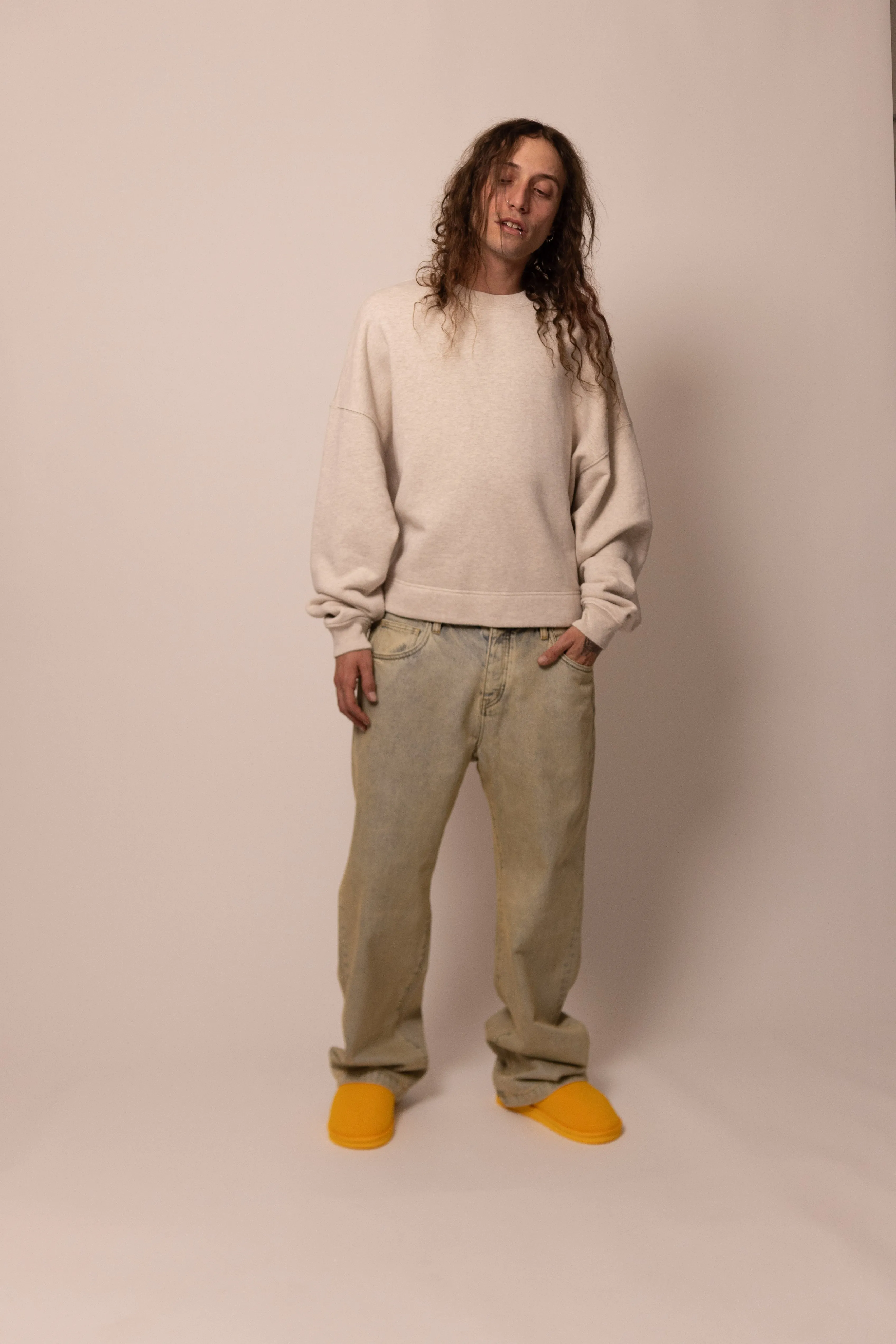 batwing crewneck - sandstone sold by DREW product image thumbnail 5