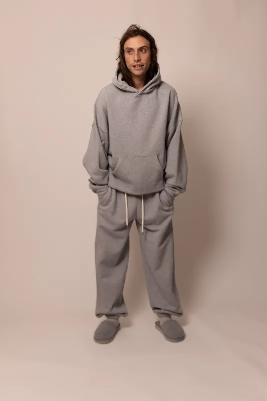 batwing hoodie - heather grey sold by DREW