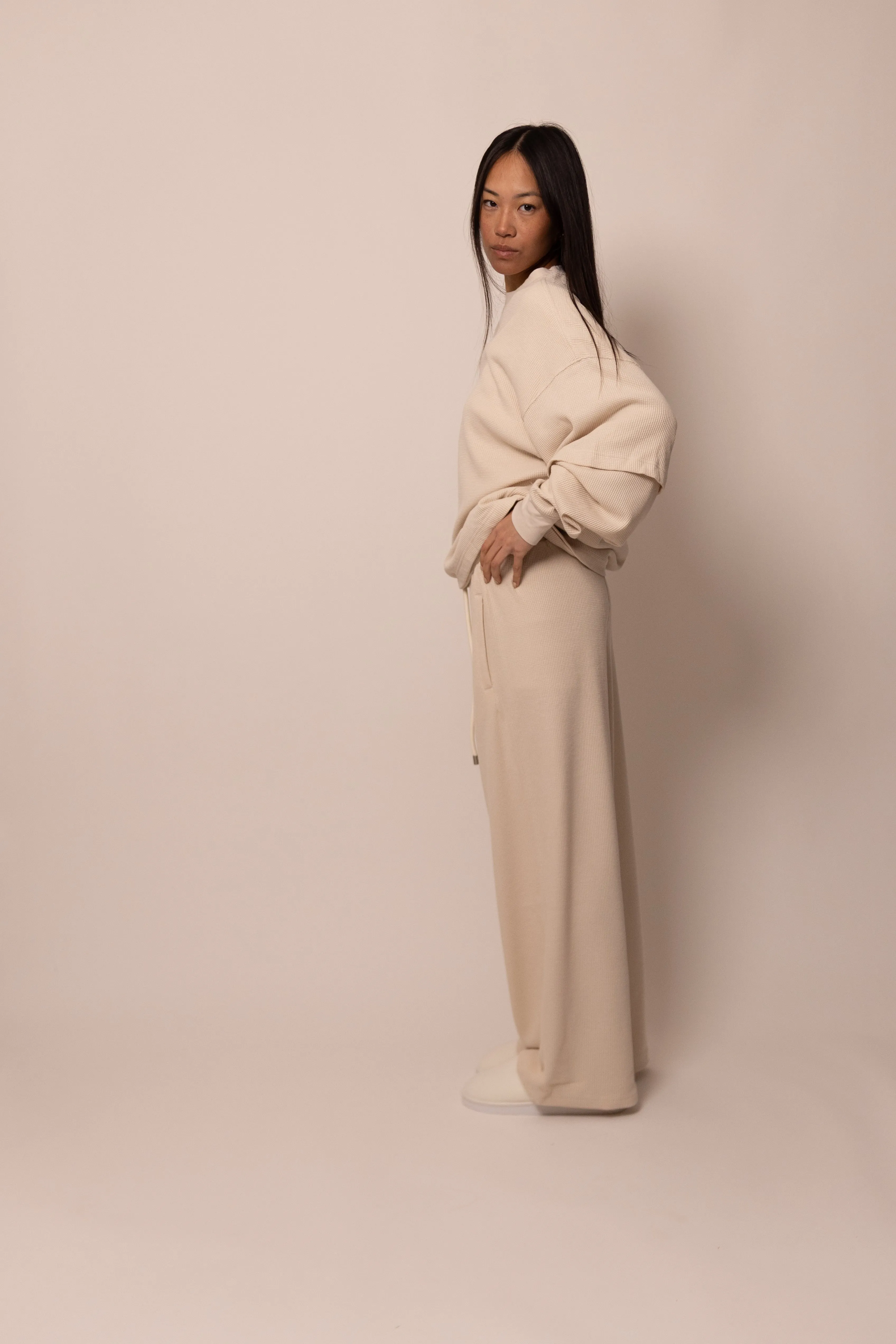 thermal lounge pant - sandstone sold by DREW product image thumbnail 2