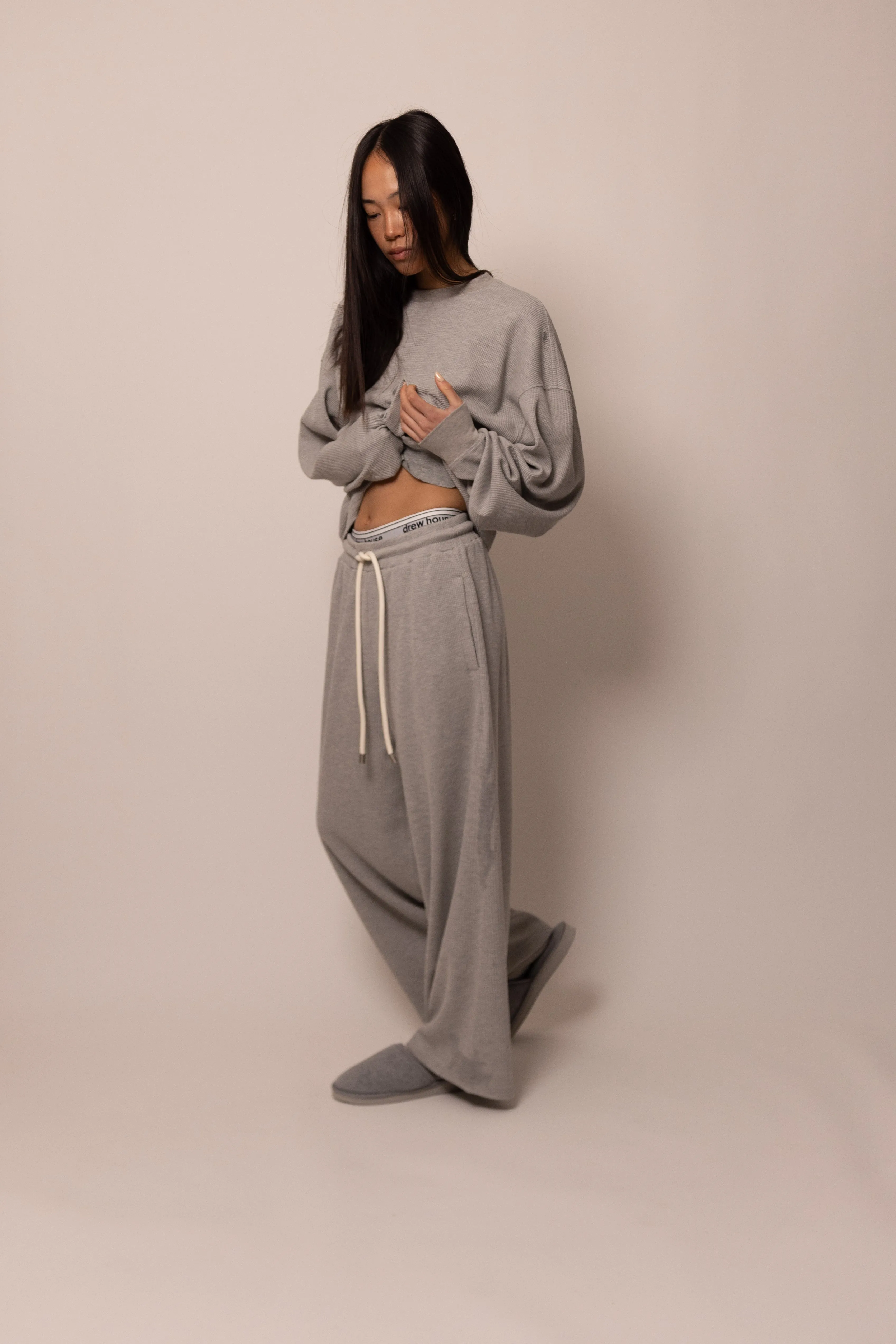 thermal lounge pant - heather grey sold by DREW product image thumbnail 3