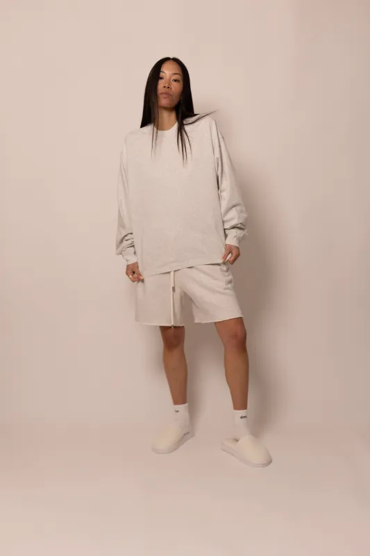 heavyweight long sleeve - dove made by DREW