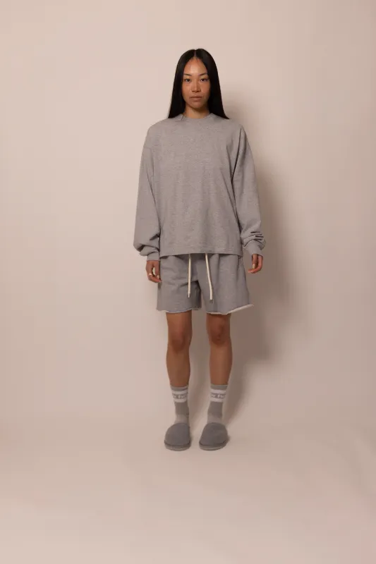 heavyweight long sleeve - heather grey sold by DREW