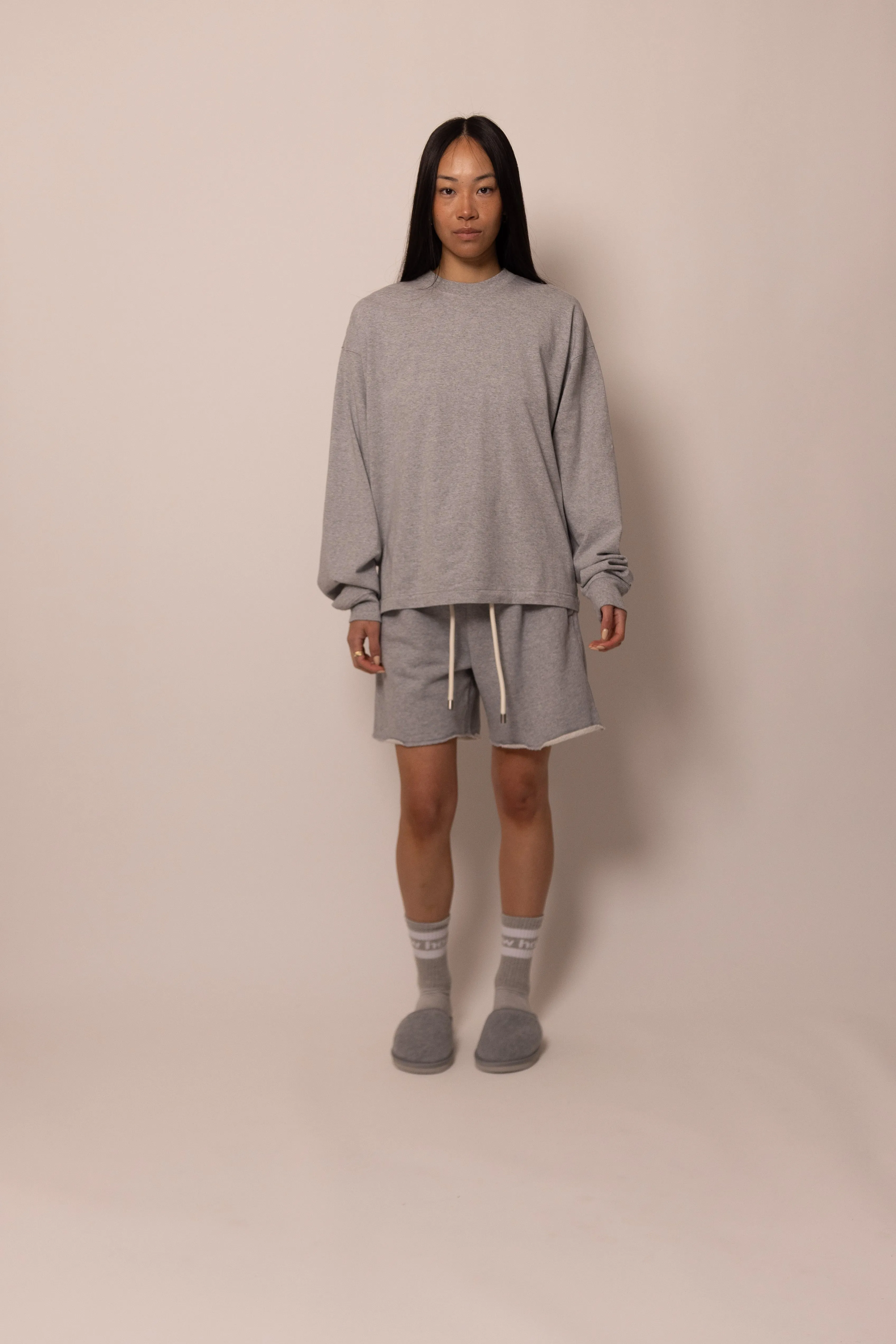 heavyweight long sleeve - heather grey sold by DREW