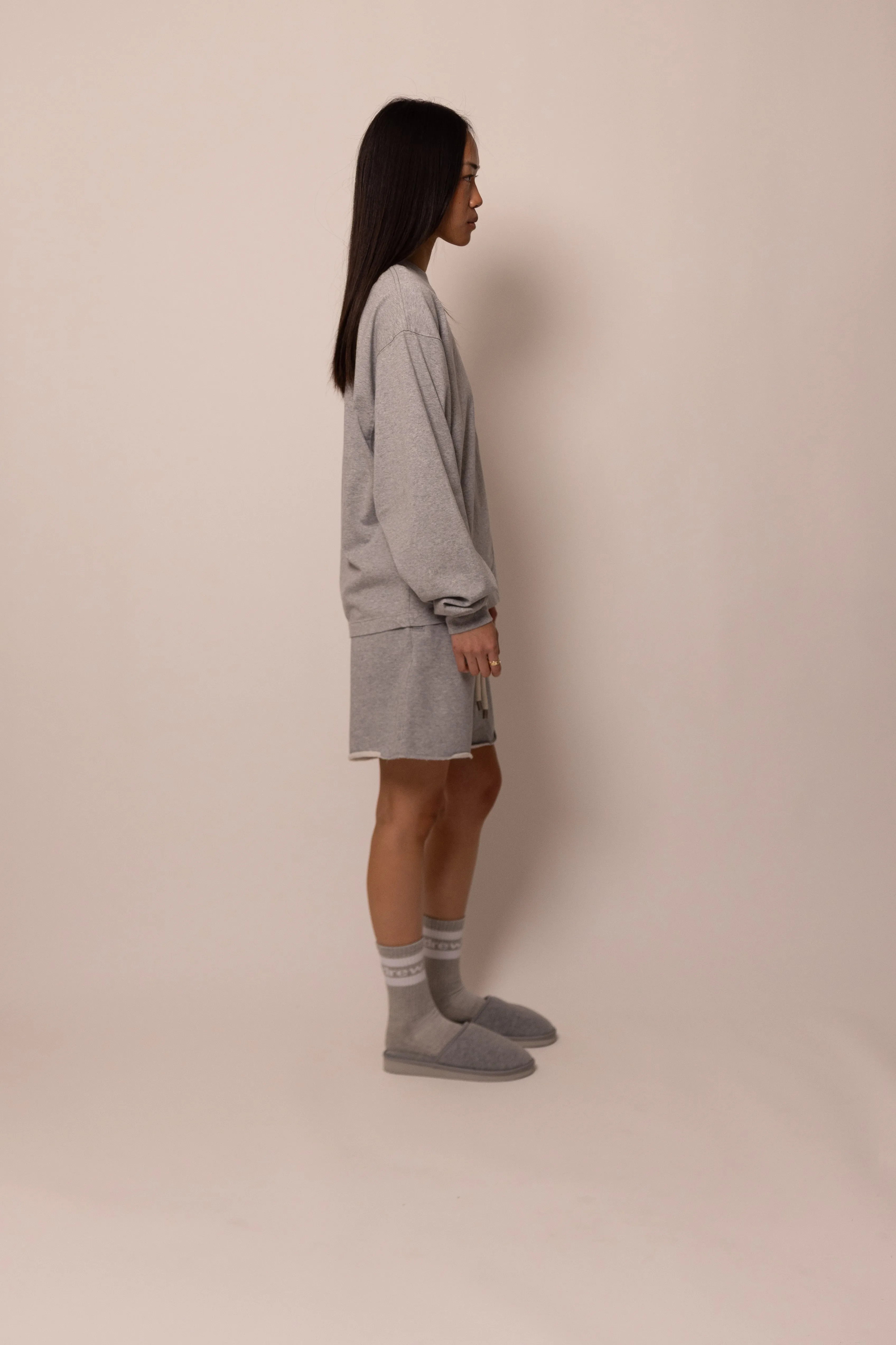 heavyweight long sleeve - heather grey sold by DREW product image thumbnail 4