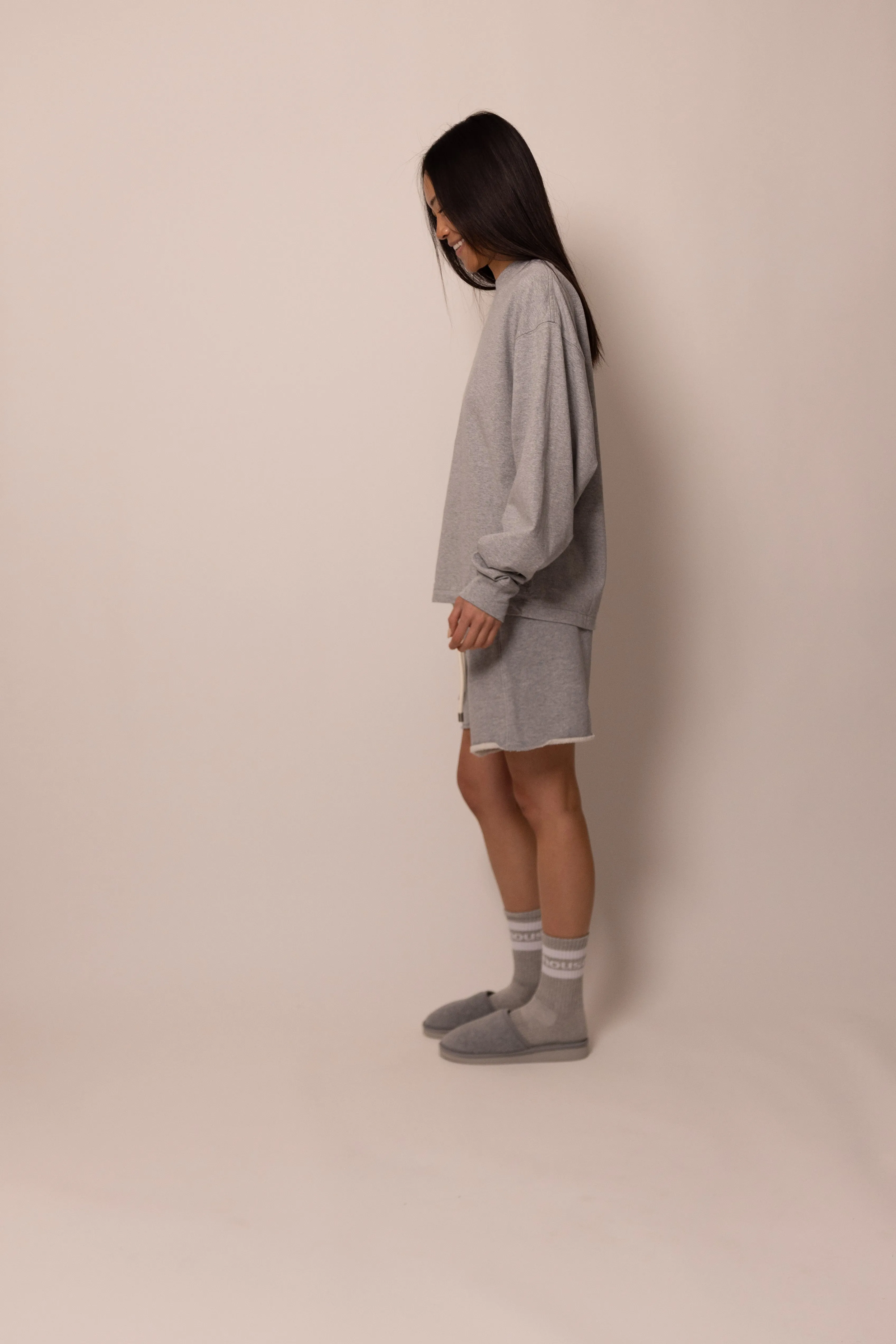 heavyweight long sleeve - heather grey sold by DREW product image thumbnail 2
