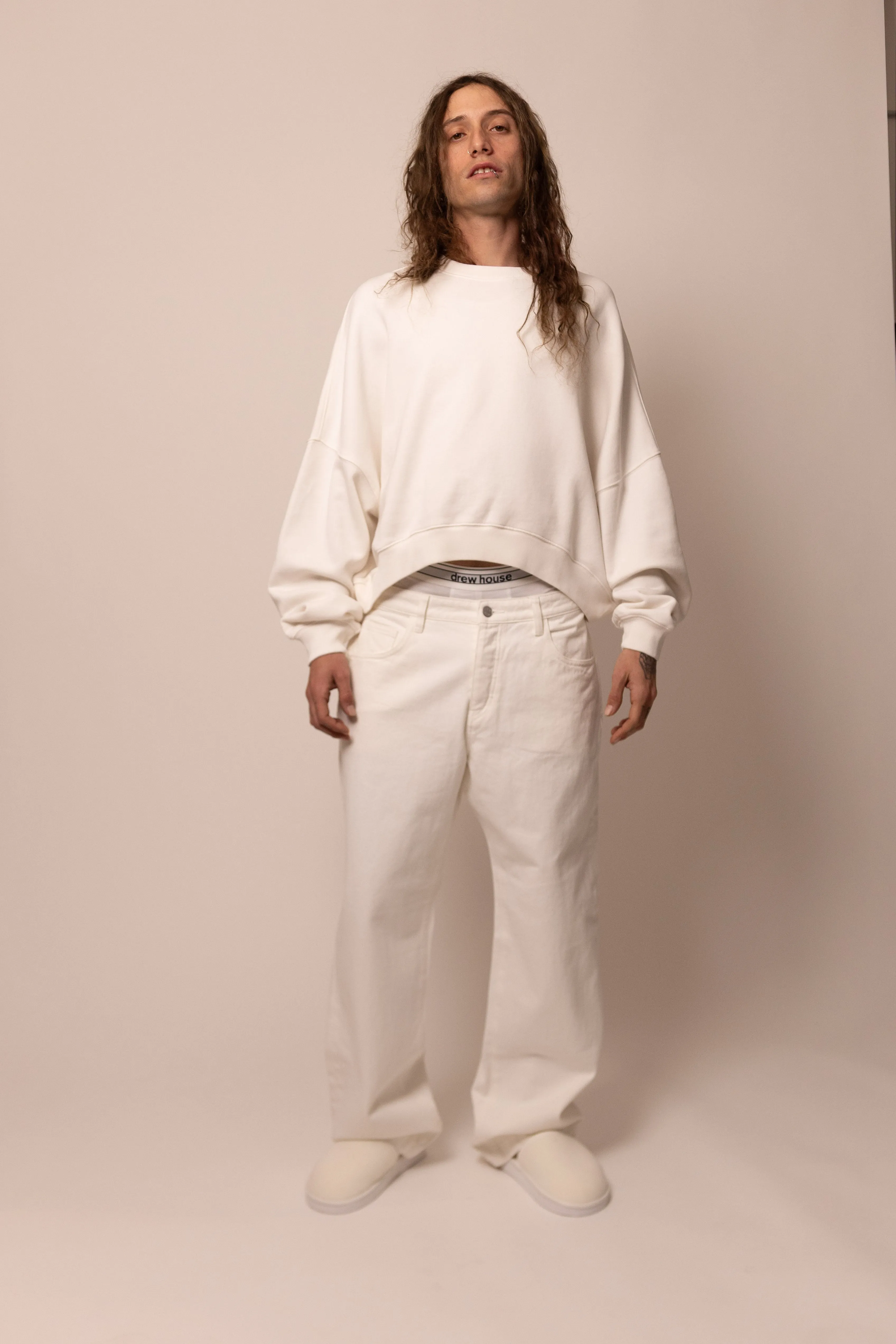 foundation crewneck - cloud sold by DREW product image thumbnail 2