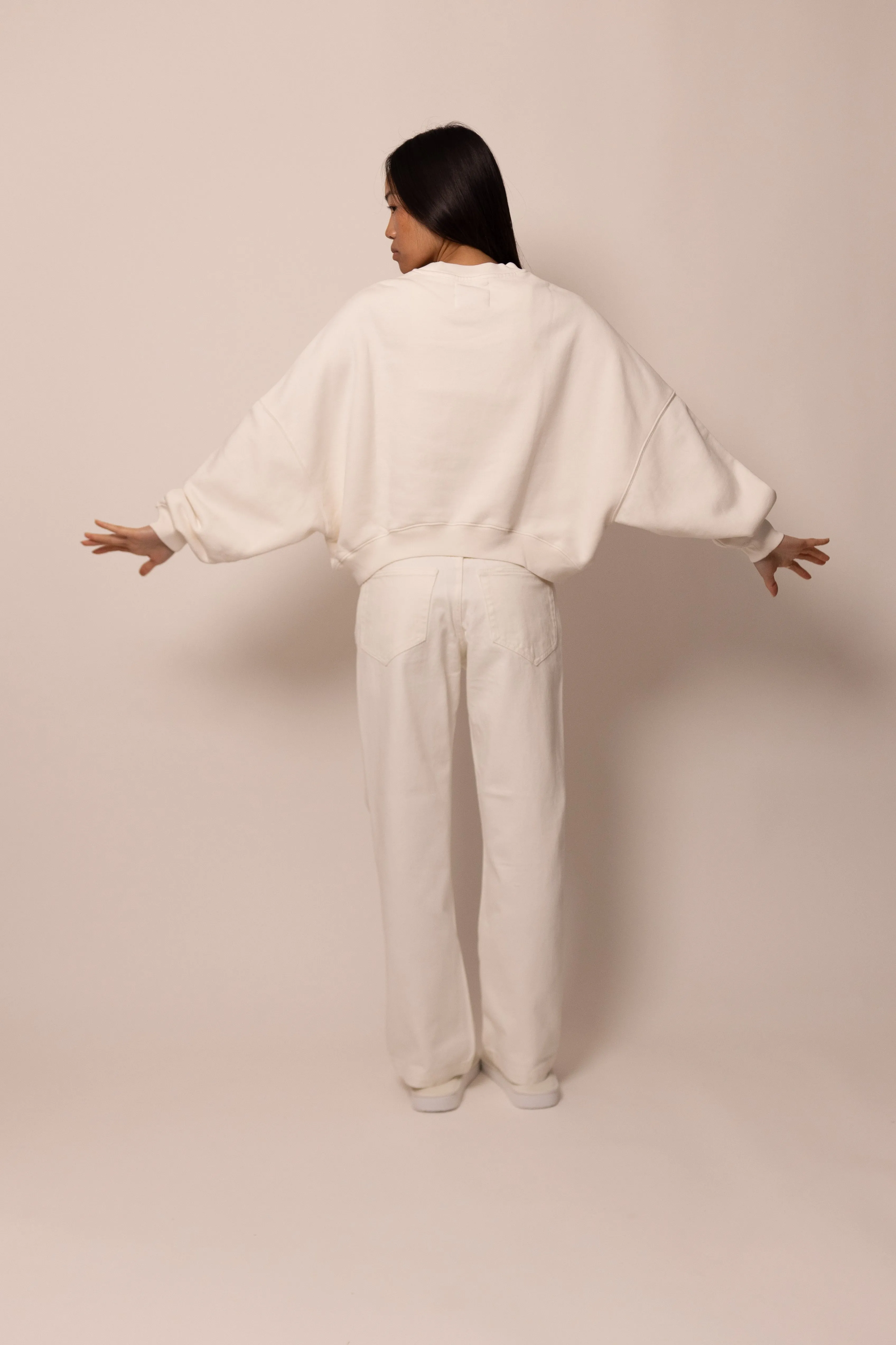 foundation crewneck - cloud sold by DREW product image thumbnail 3