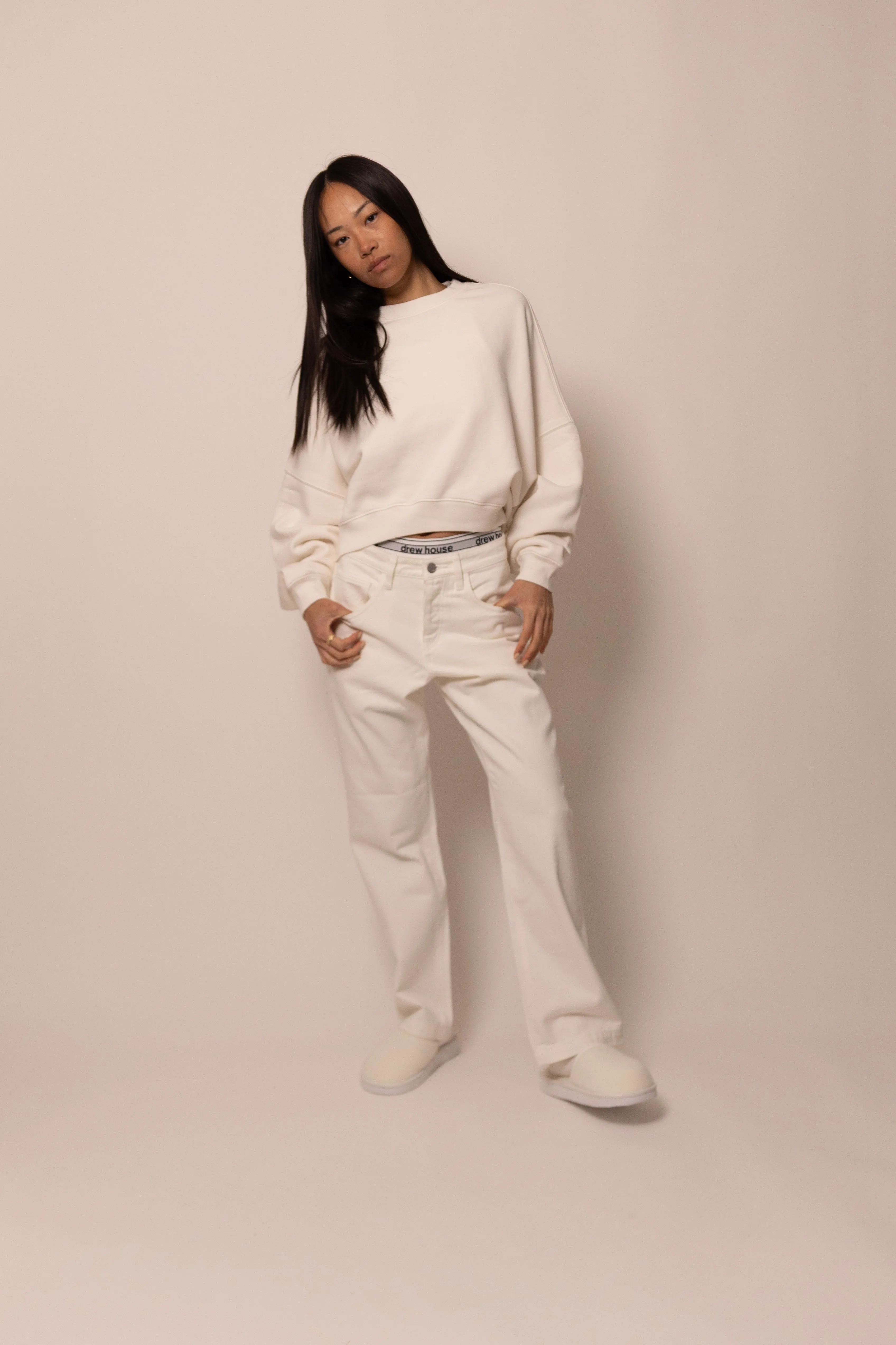 foundation crewneck - cloud sold by DREW