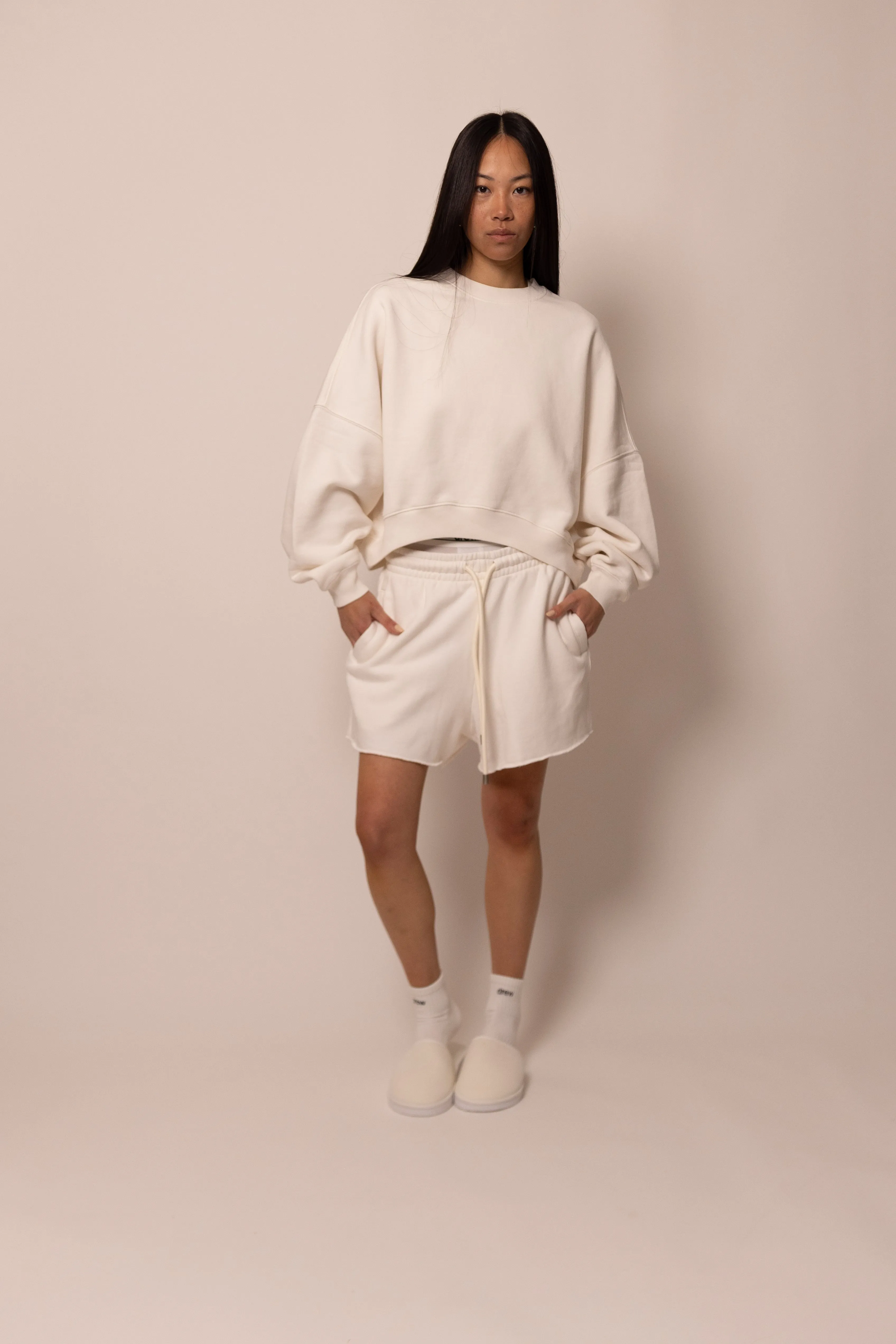 foundation crewneck - cloud sold by DREW product image thumbnail 5