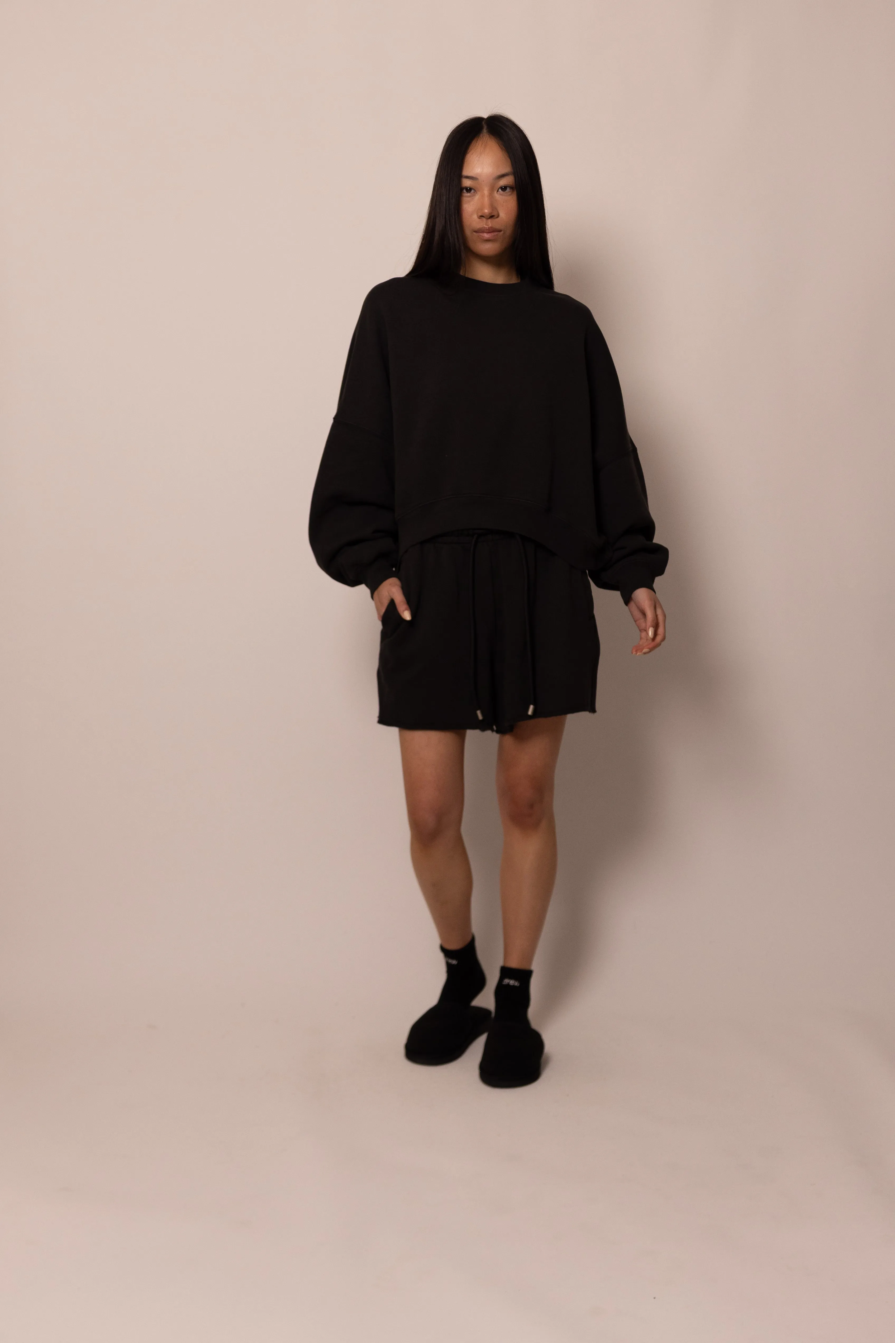 foundation crewneck - moonlight sold by DREW product image thumbnail 3