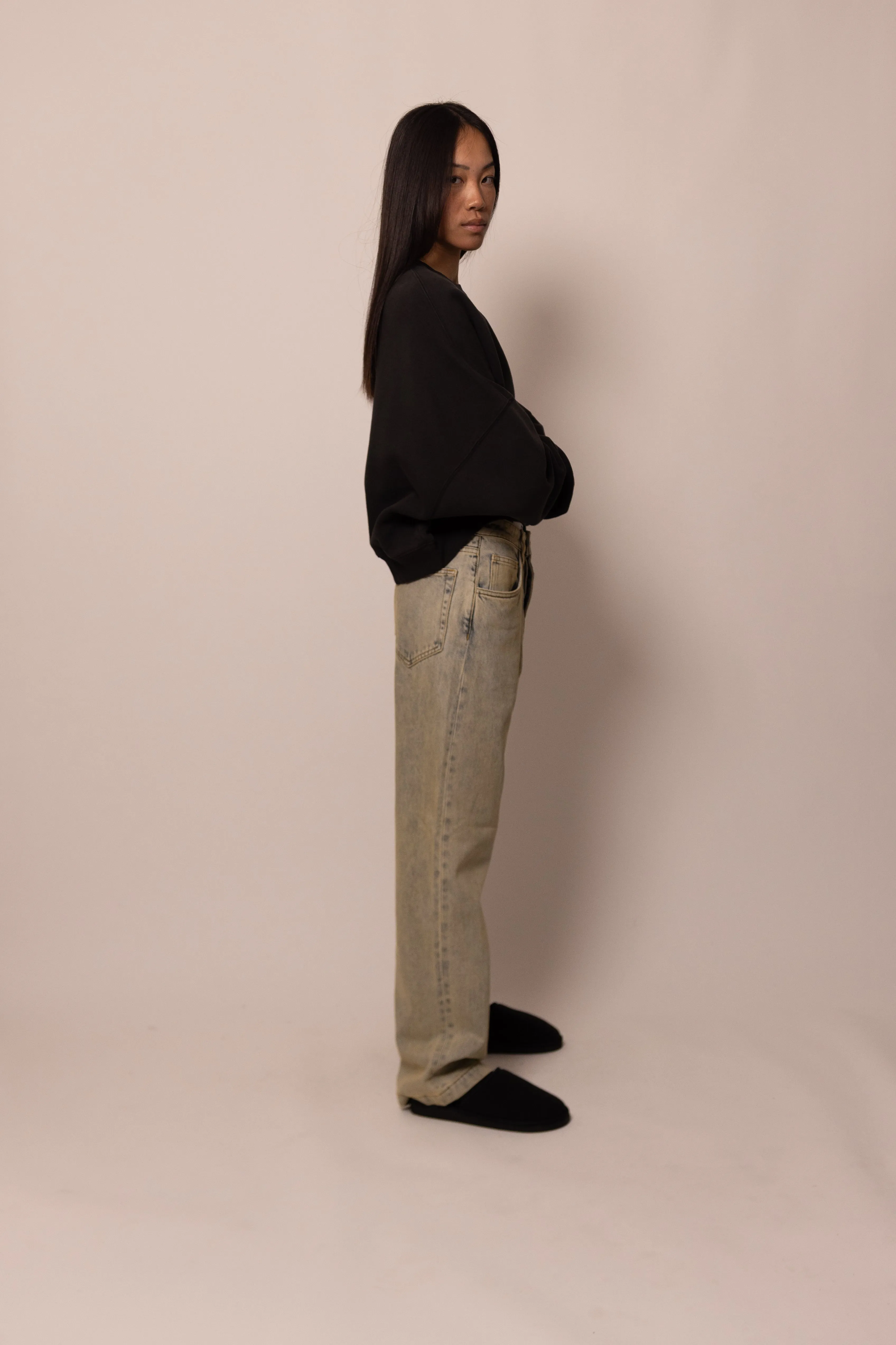 foundation crewneck - moonlight sold by DREW product image thumbnail 5