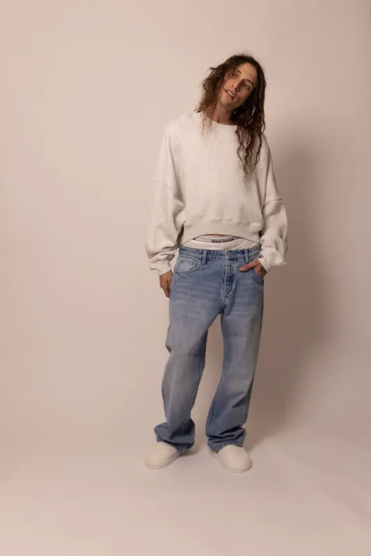 foundation crewneck - dove sold by DREW