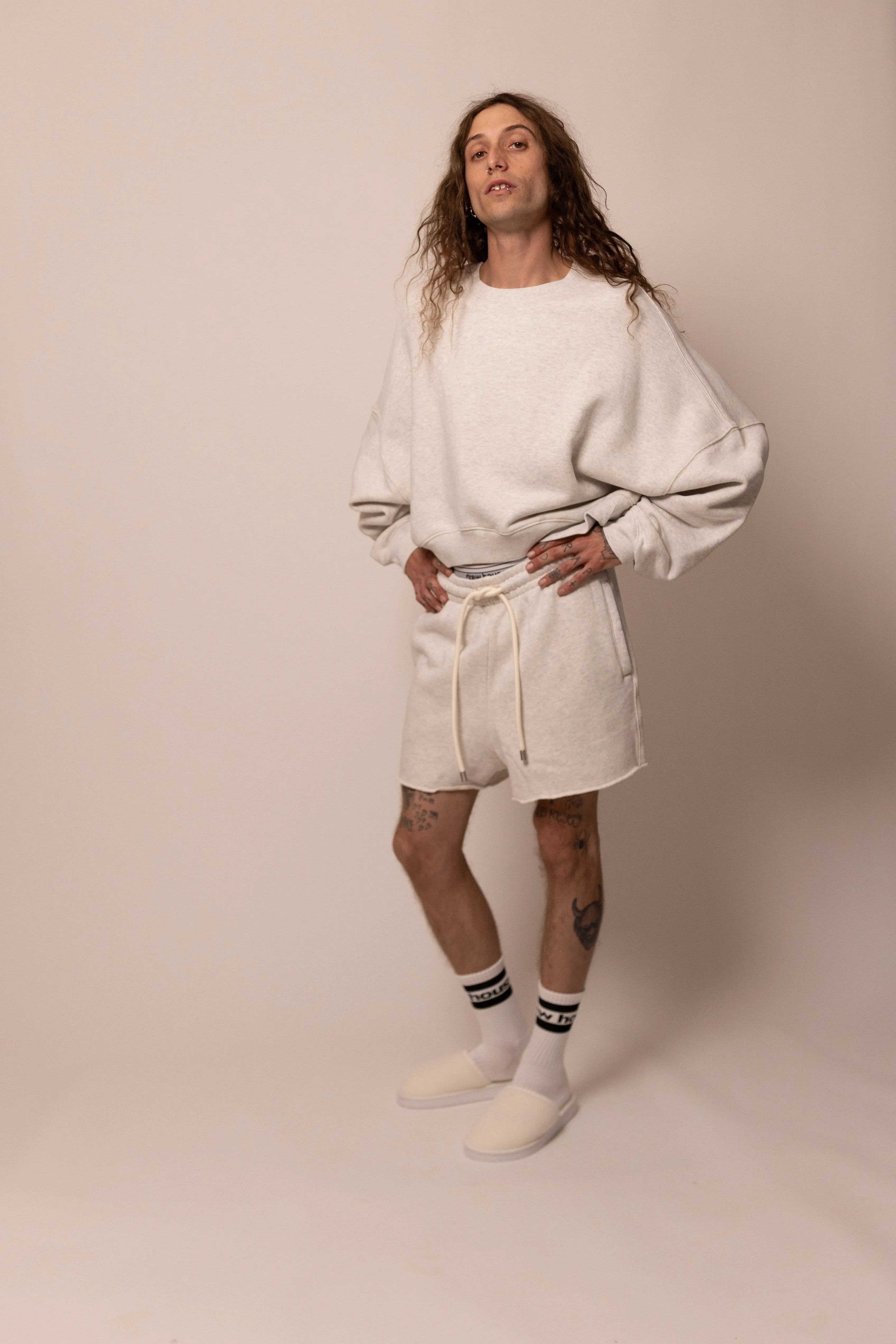 foundation crewneck - dove sold by DREW product image thumbnail 5