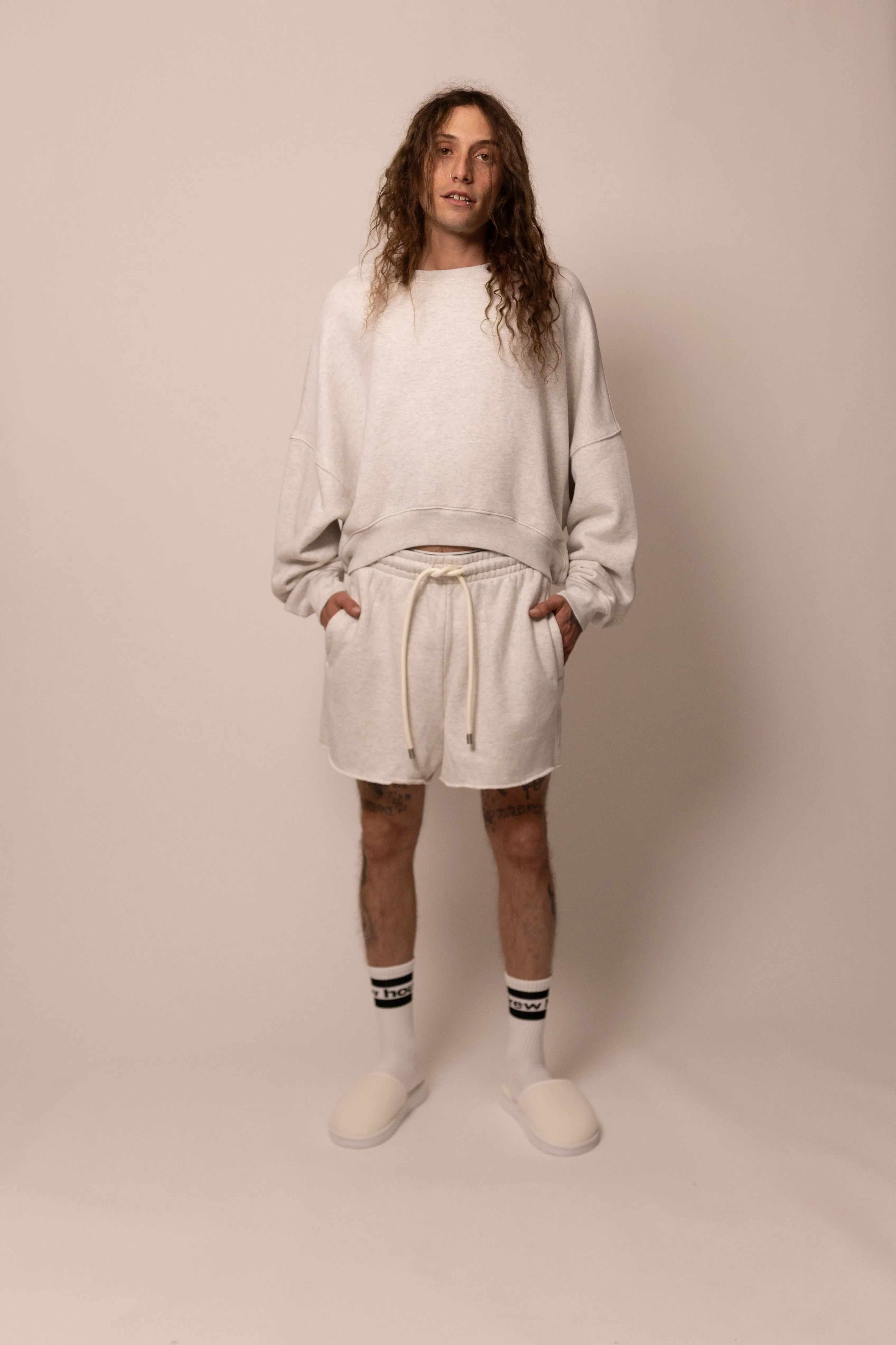 foundation crewneck - dove sold by DREW product image thumbnail 4