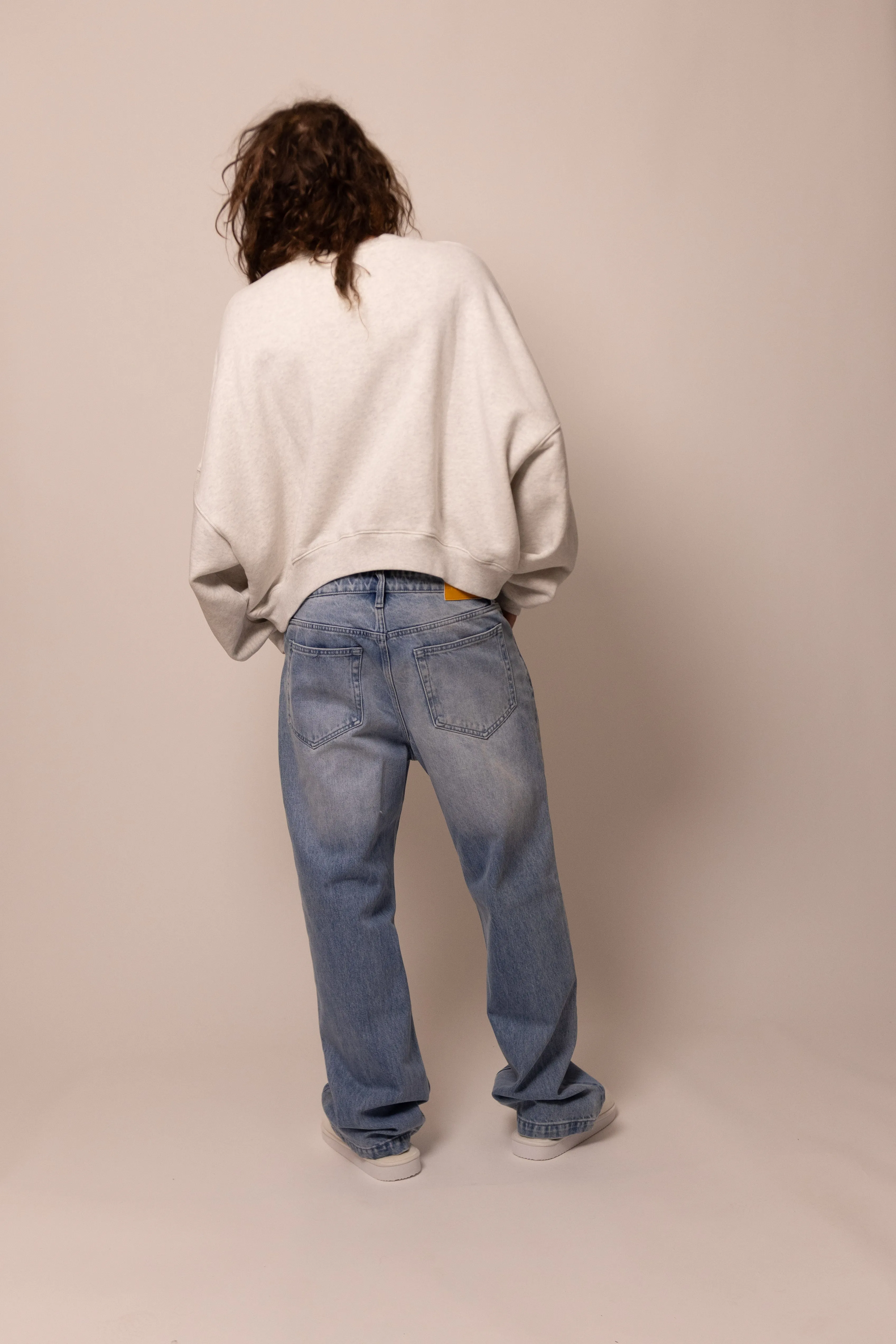 foundation crewneck - dove sold by DREW product image thumbnail 3