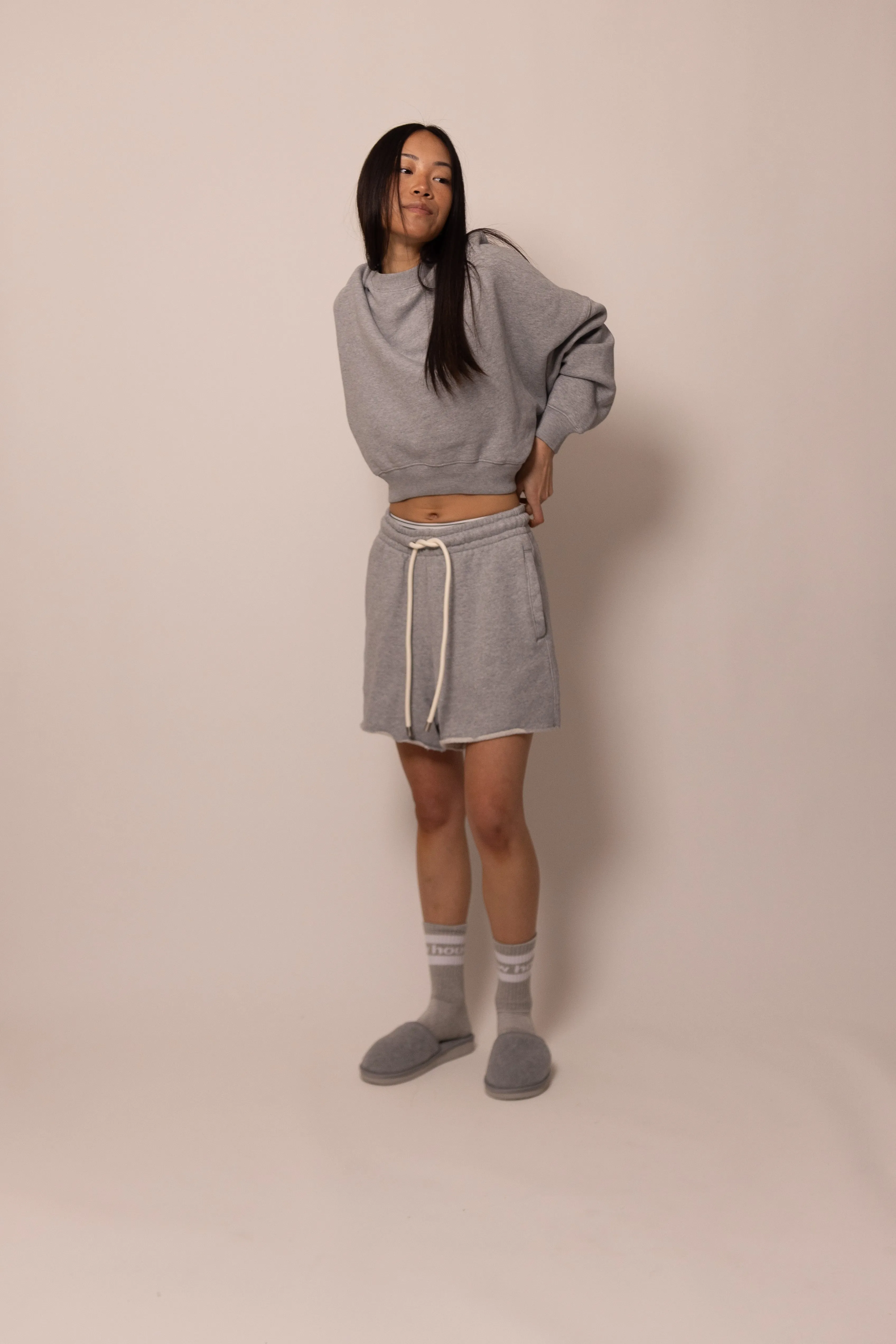 foundation crewneck - heather grey sold by DREW product image thumbnail 4