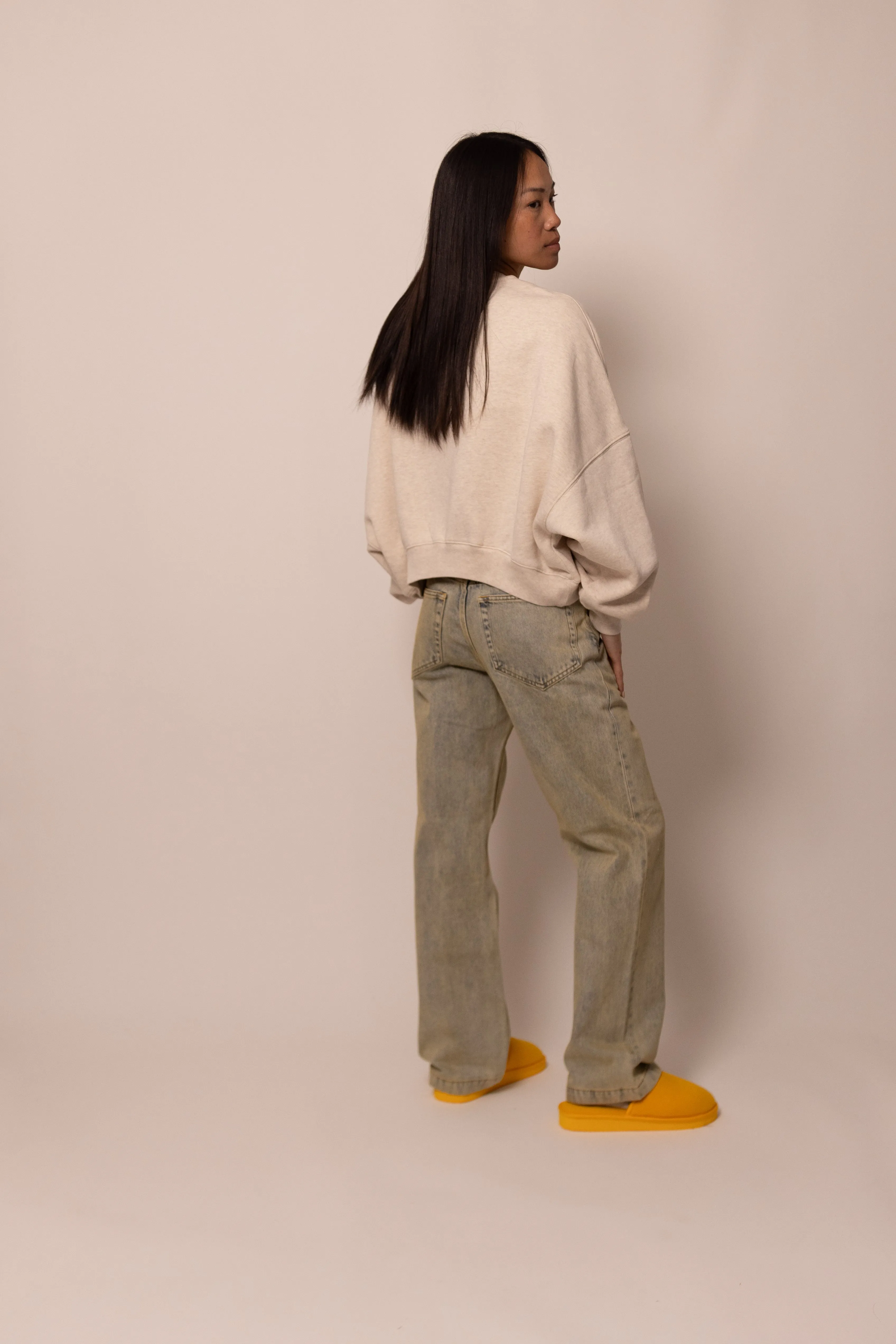 foundation crewneck - sandstone sold by DREW product image thumbnail 3