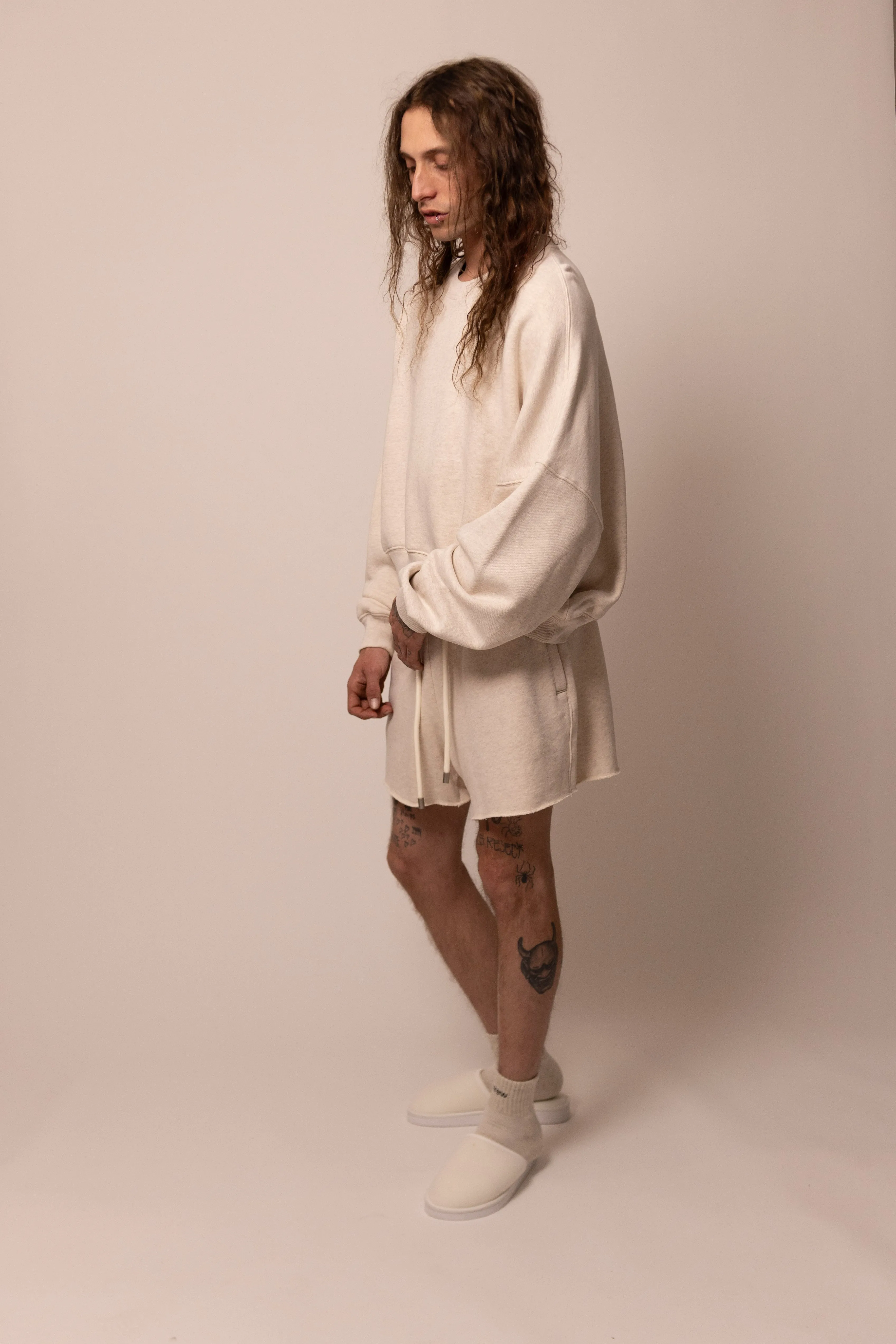 foundation crewneck - sandstone sold by DREW product image thumbnail 5