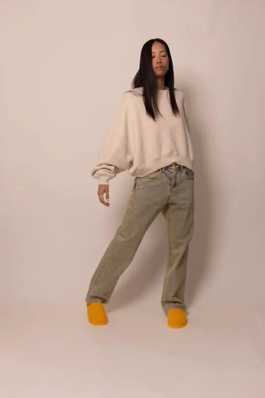 foundation crewneck - sandstone sold by DREW