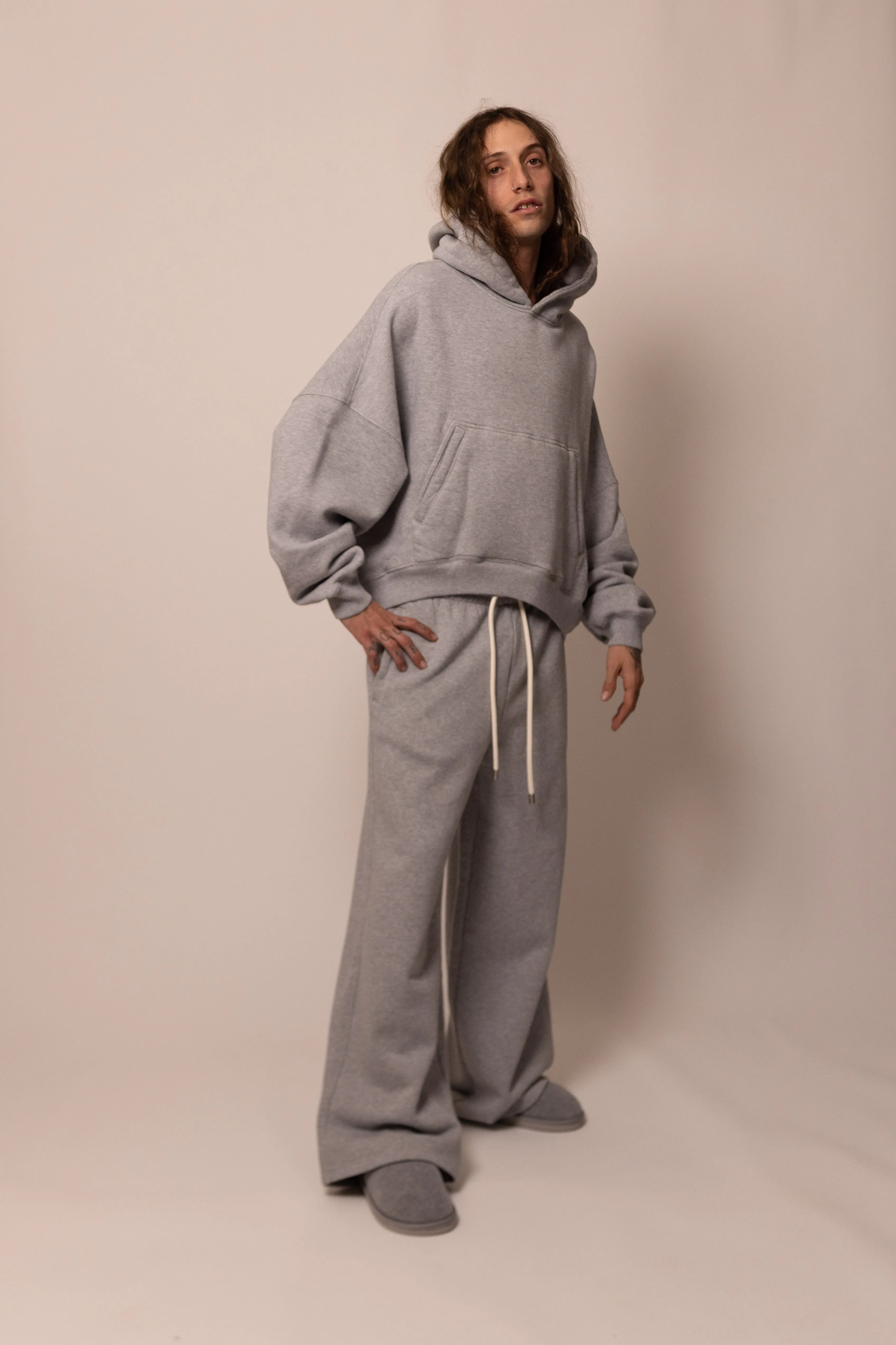foundation hoodie - heather grey sold by DREW product image thumbnail 3