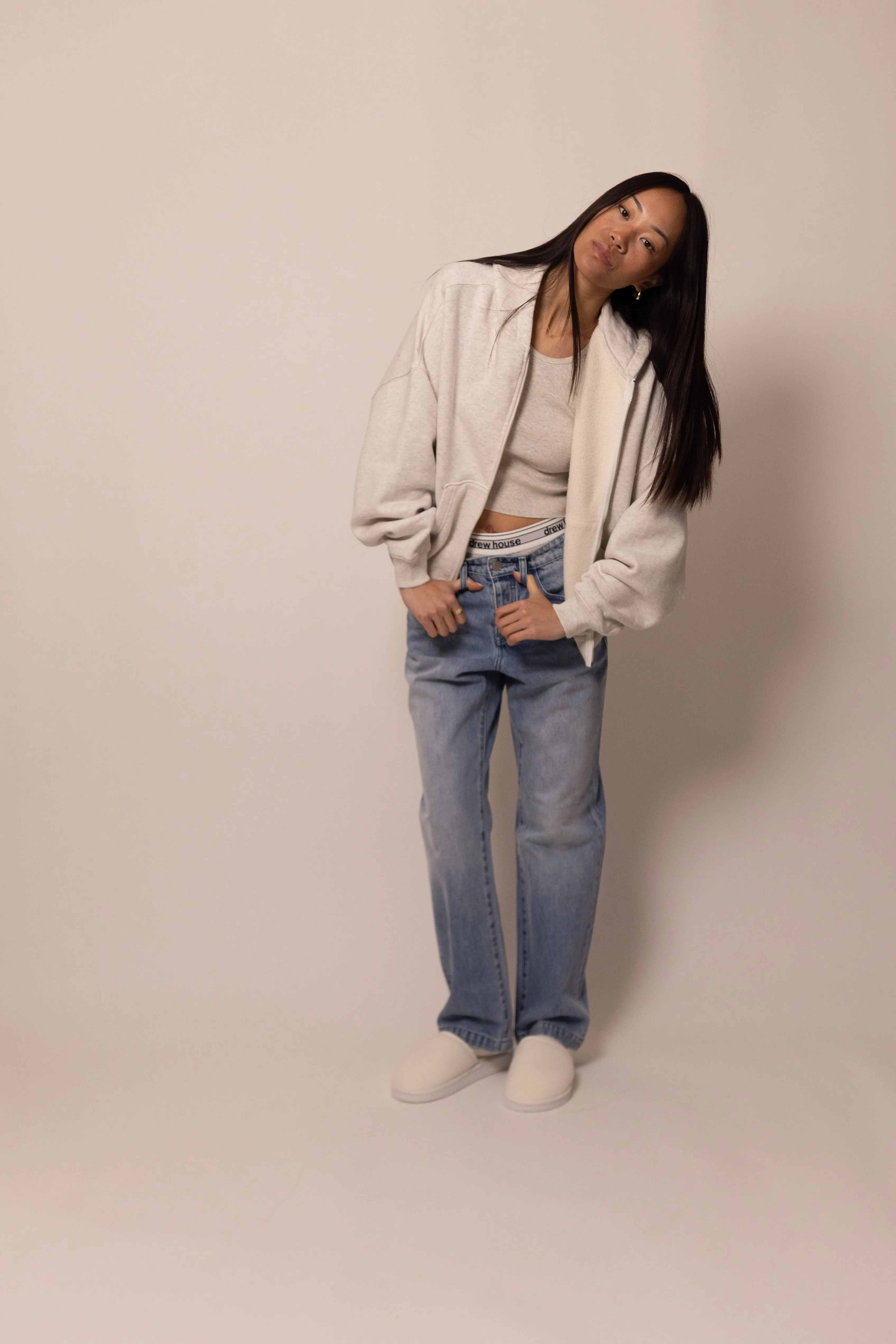 foundation zipup hoodie - dove sold by DREW product image thumbnail 3