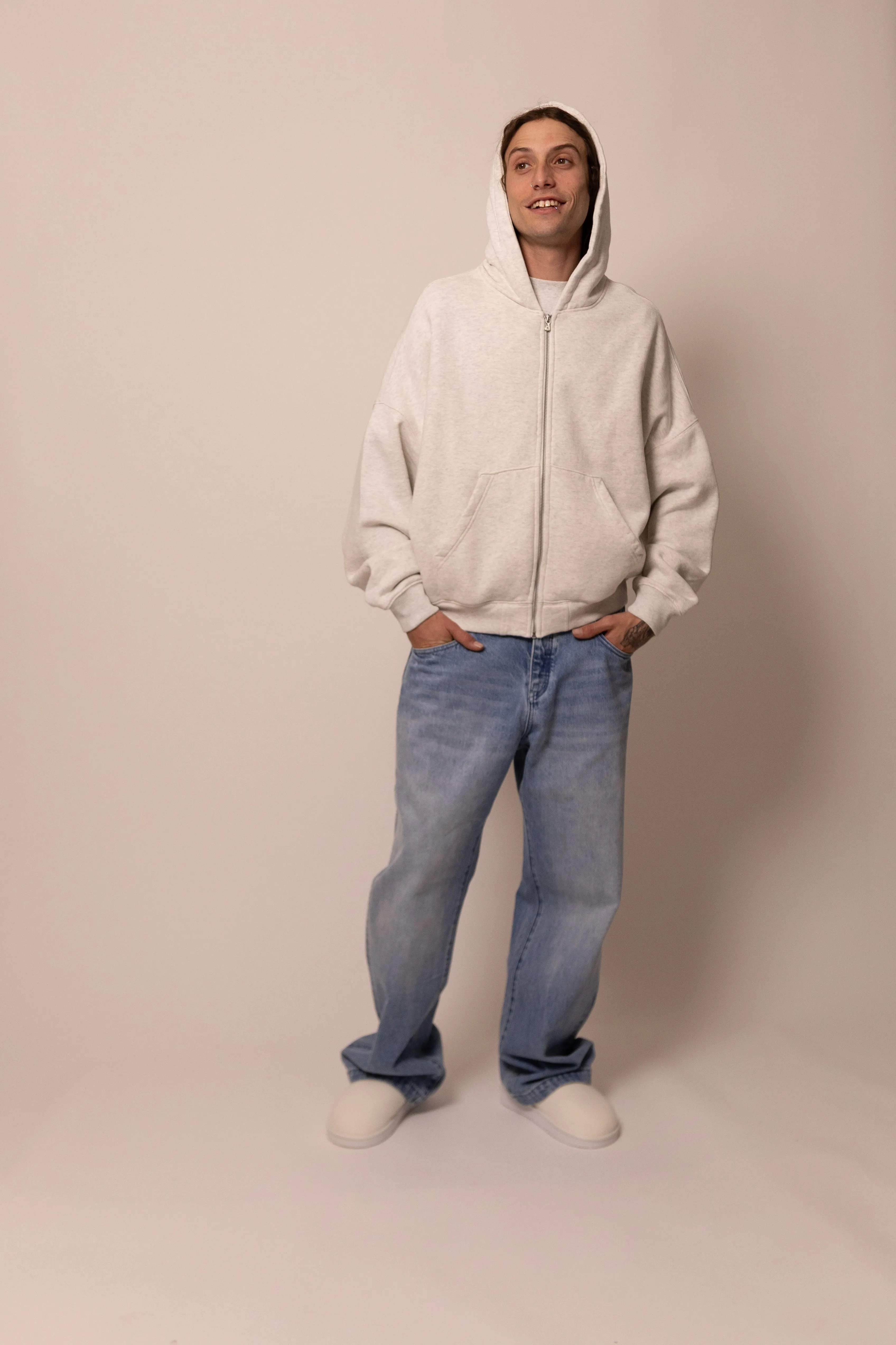 foundation zipup hoodie - dove sold by DREW product image thumbnail 4