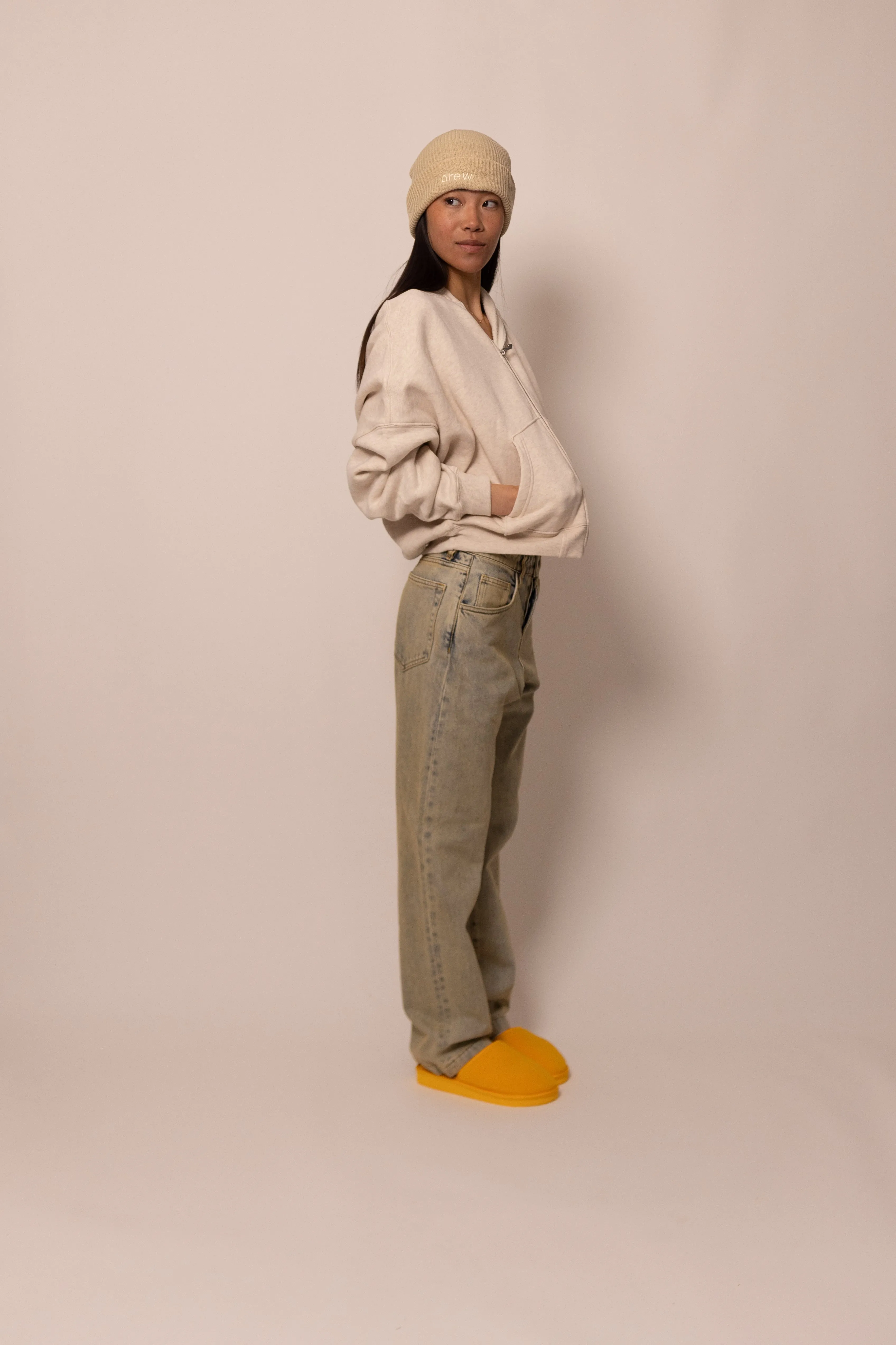 foundation zipup hoodie - sandstone sold by DREW product image thumbnail 4