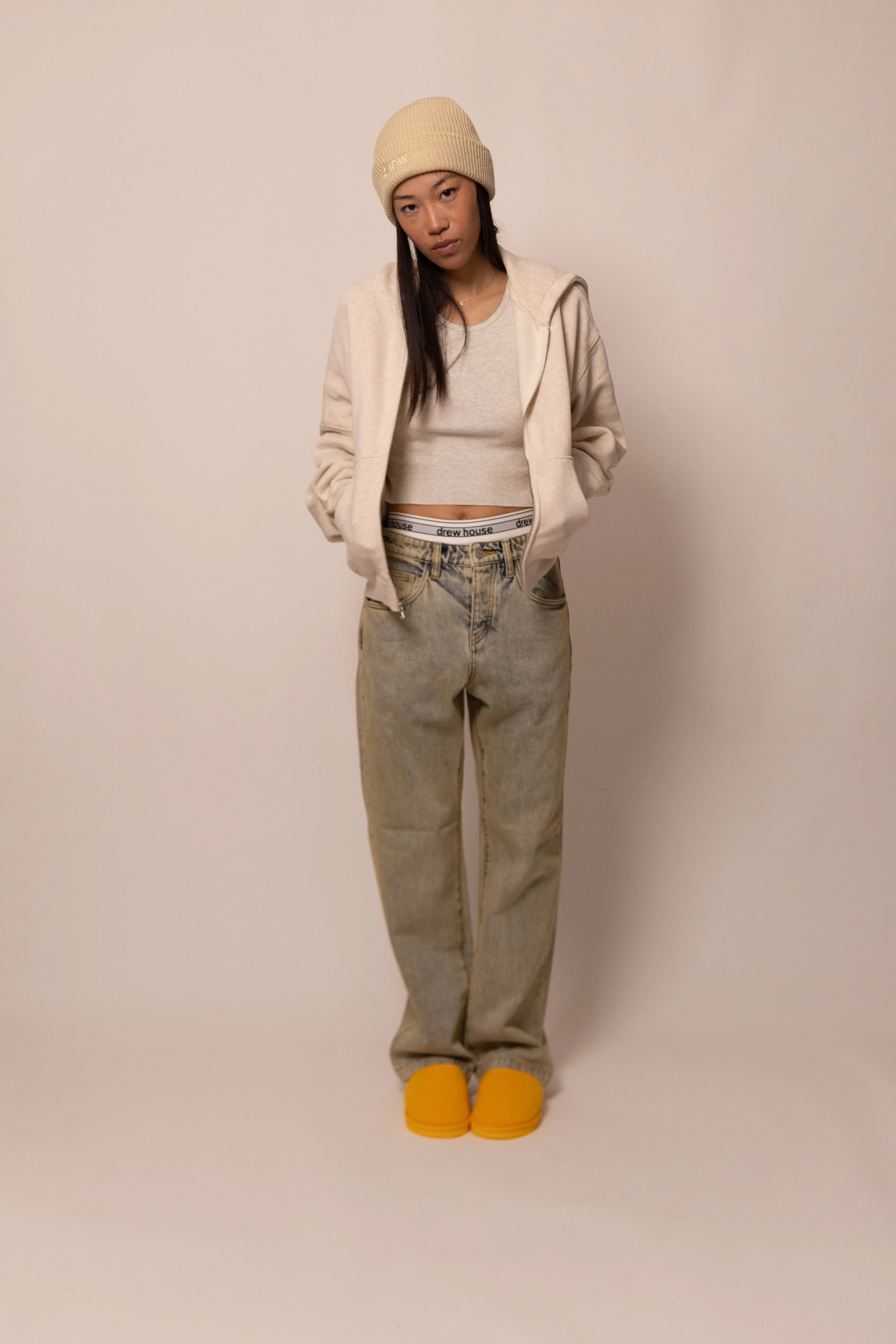 foundation zipup hoodie - sandstone sold by DREW product image thumbnail 2