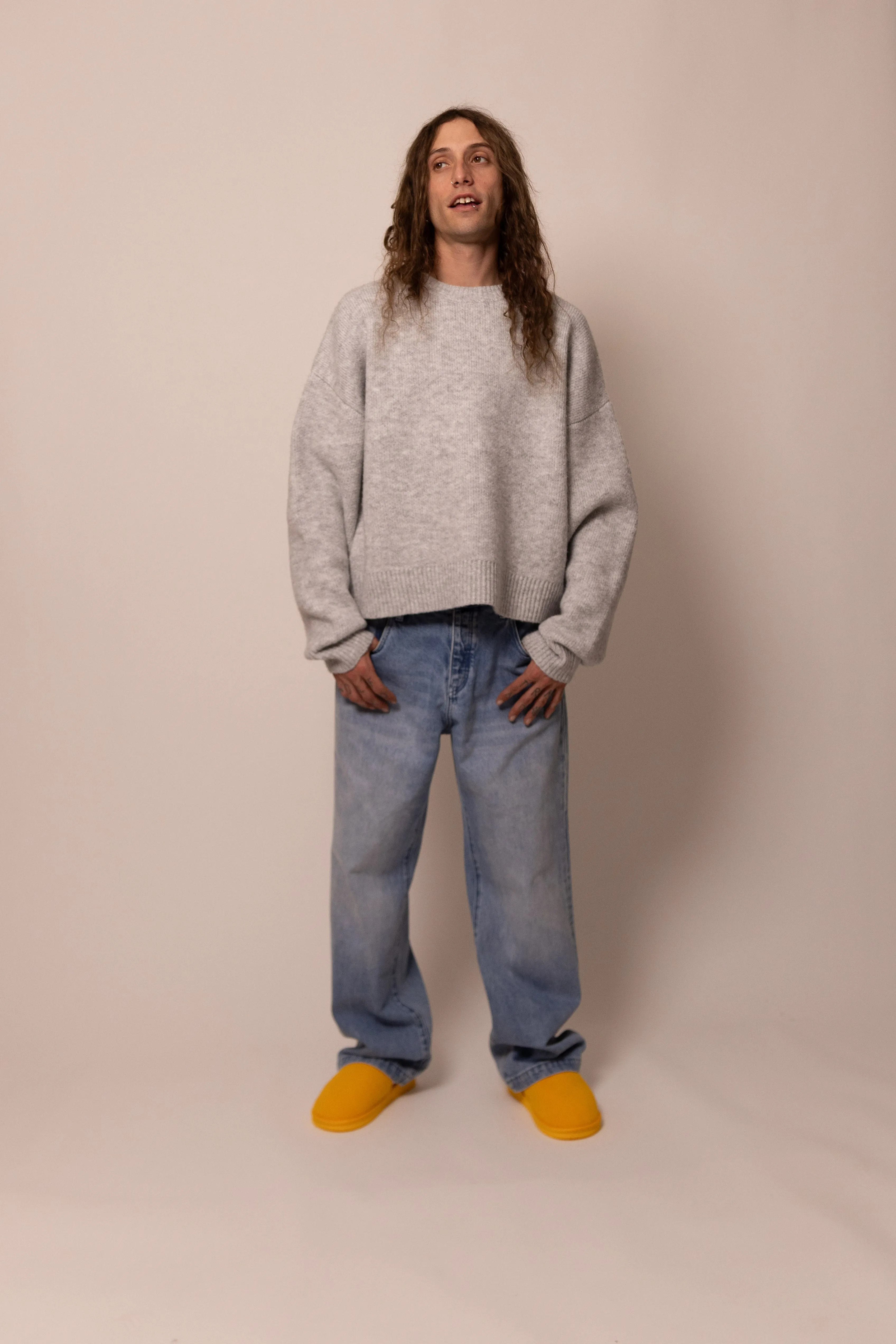 straight leg jean - dawn wash sold by DREW