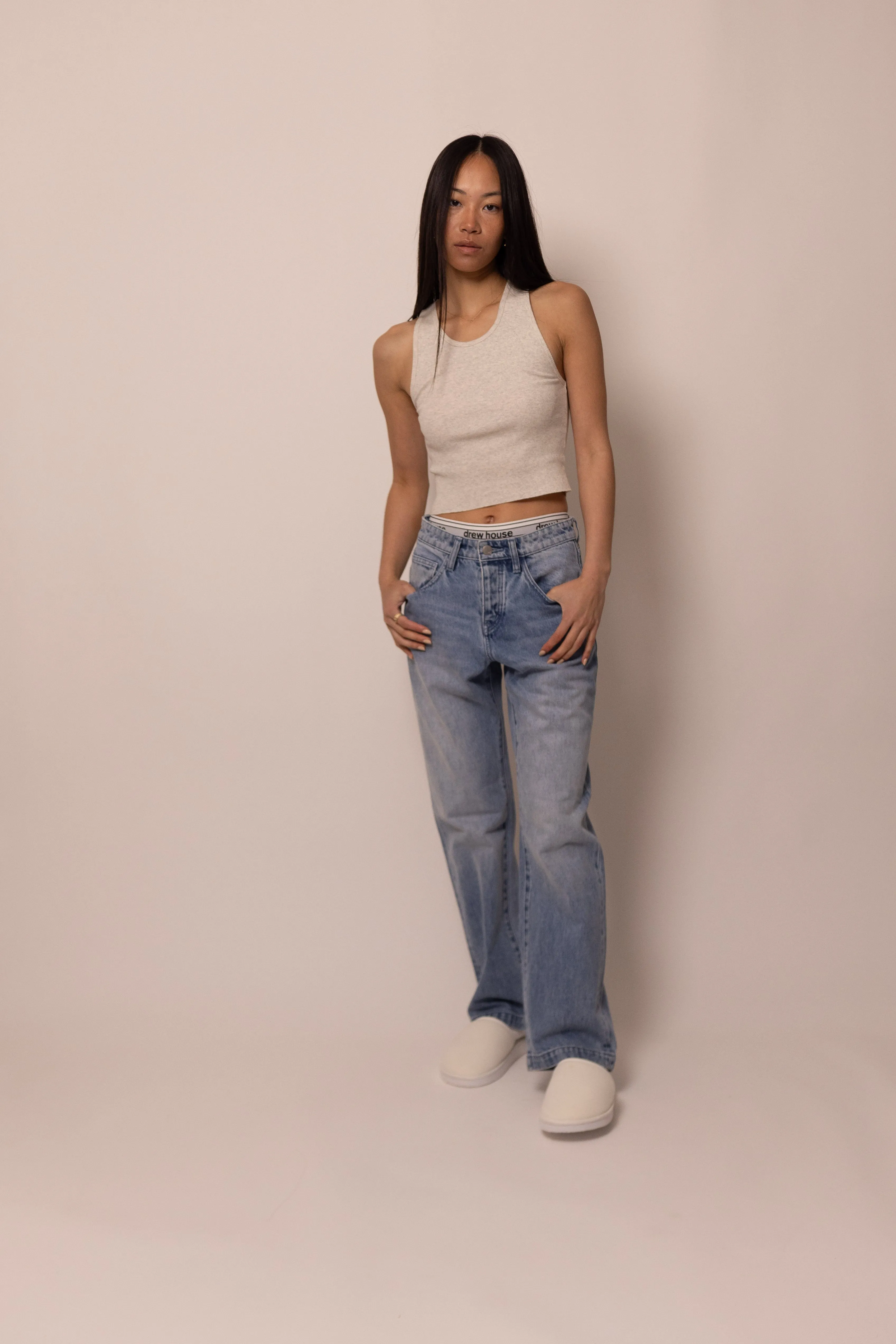 straight leg jean - dawn wash sold by DREW product image thumbnail 2