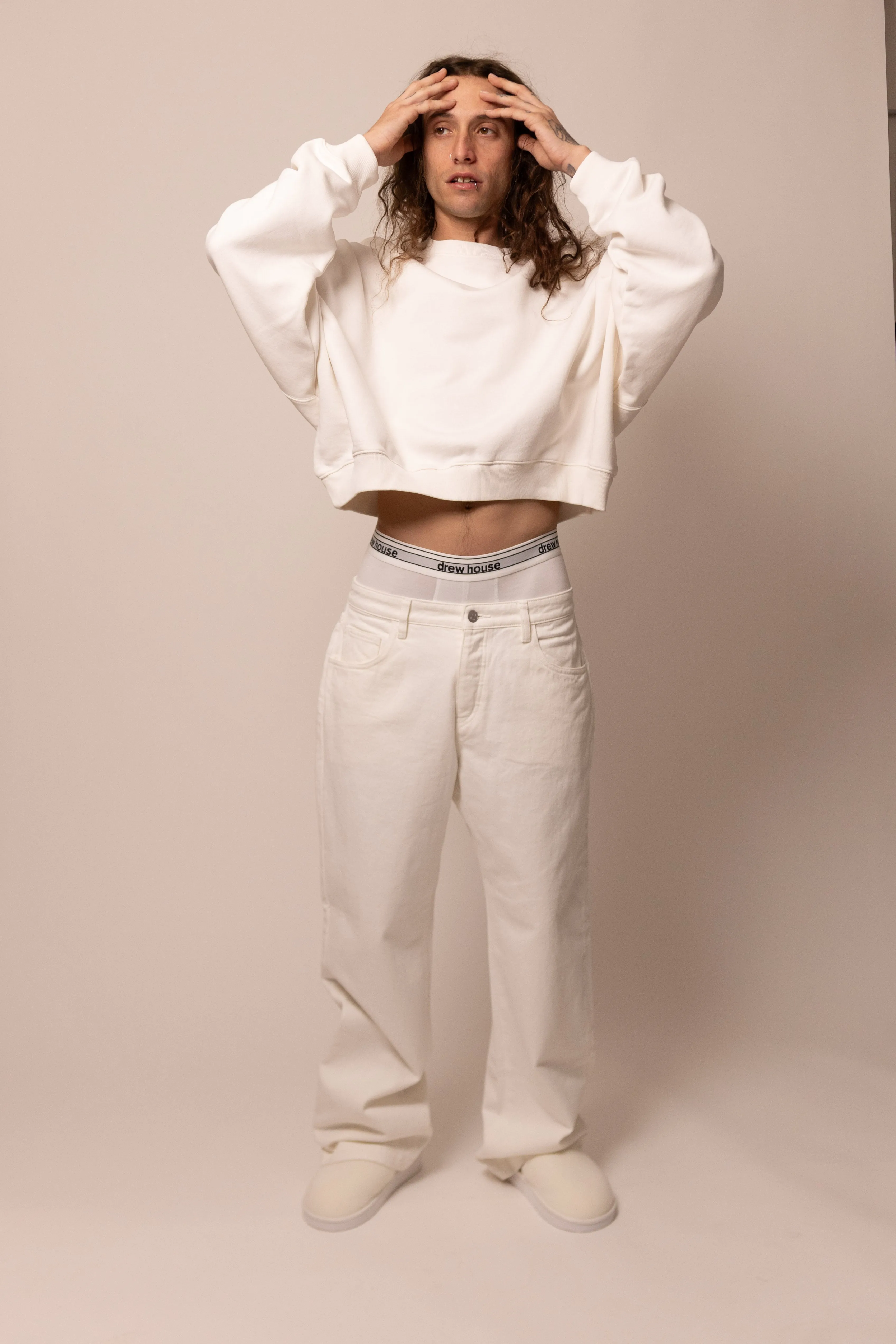 straight leg jean - cloud sold by DREW