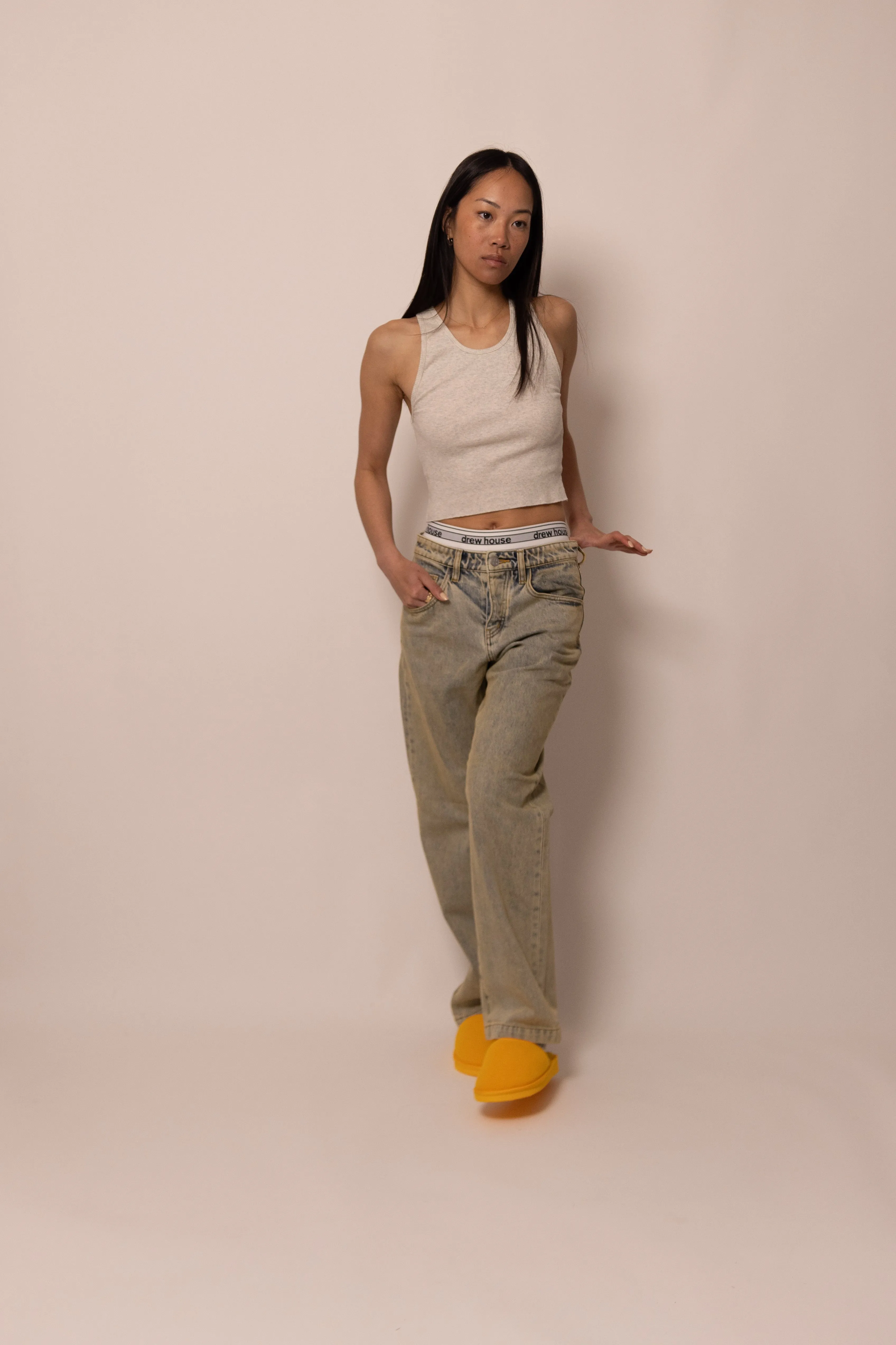 straight leg jean - dusk wash sold by DREW product image thumbnail 3