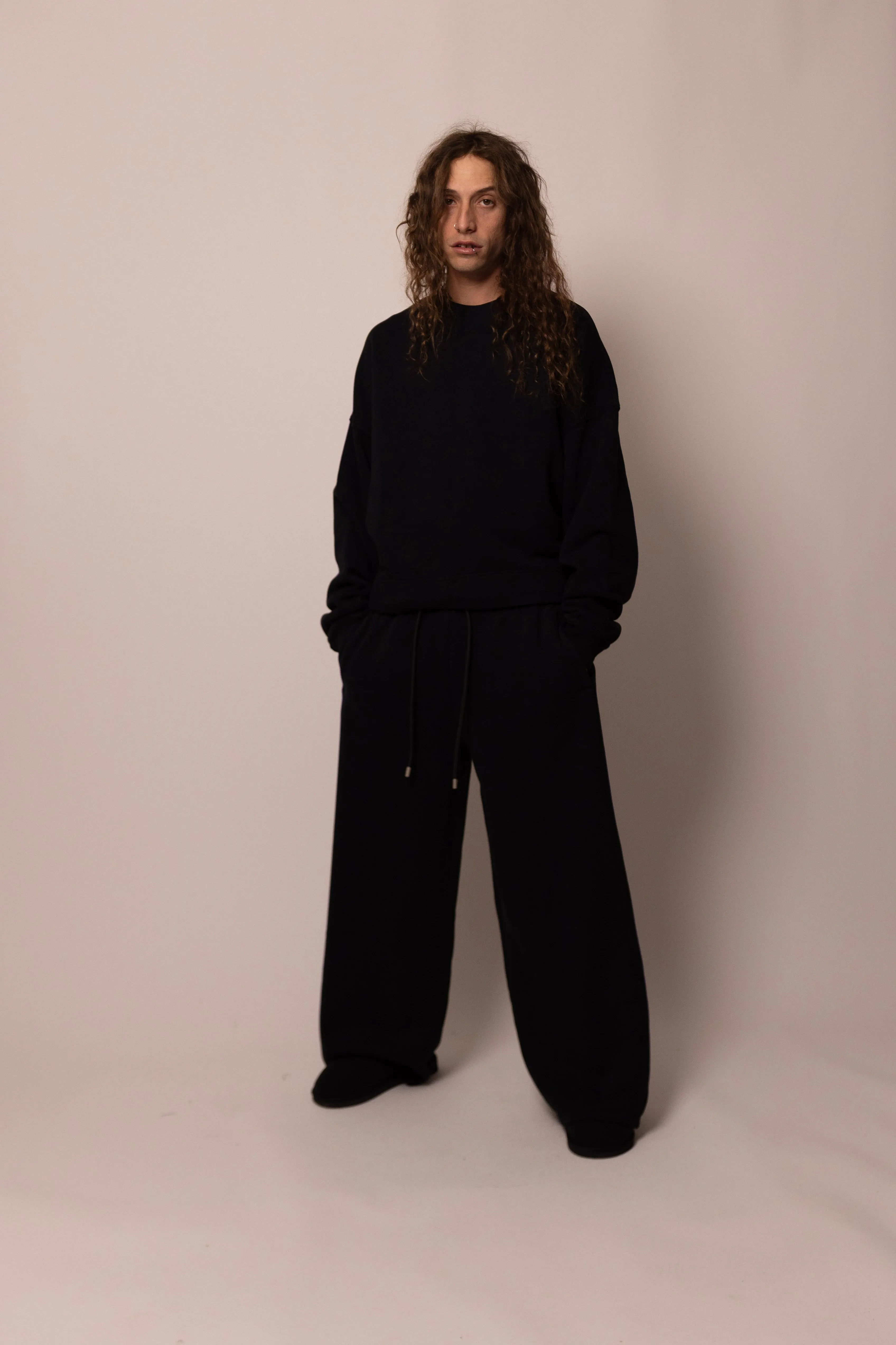 wide leg sweatpant - eternity sold by DREW