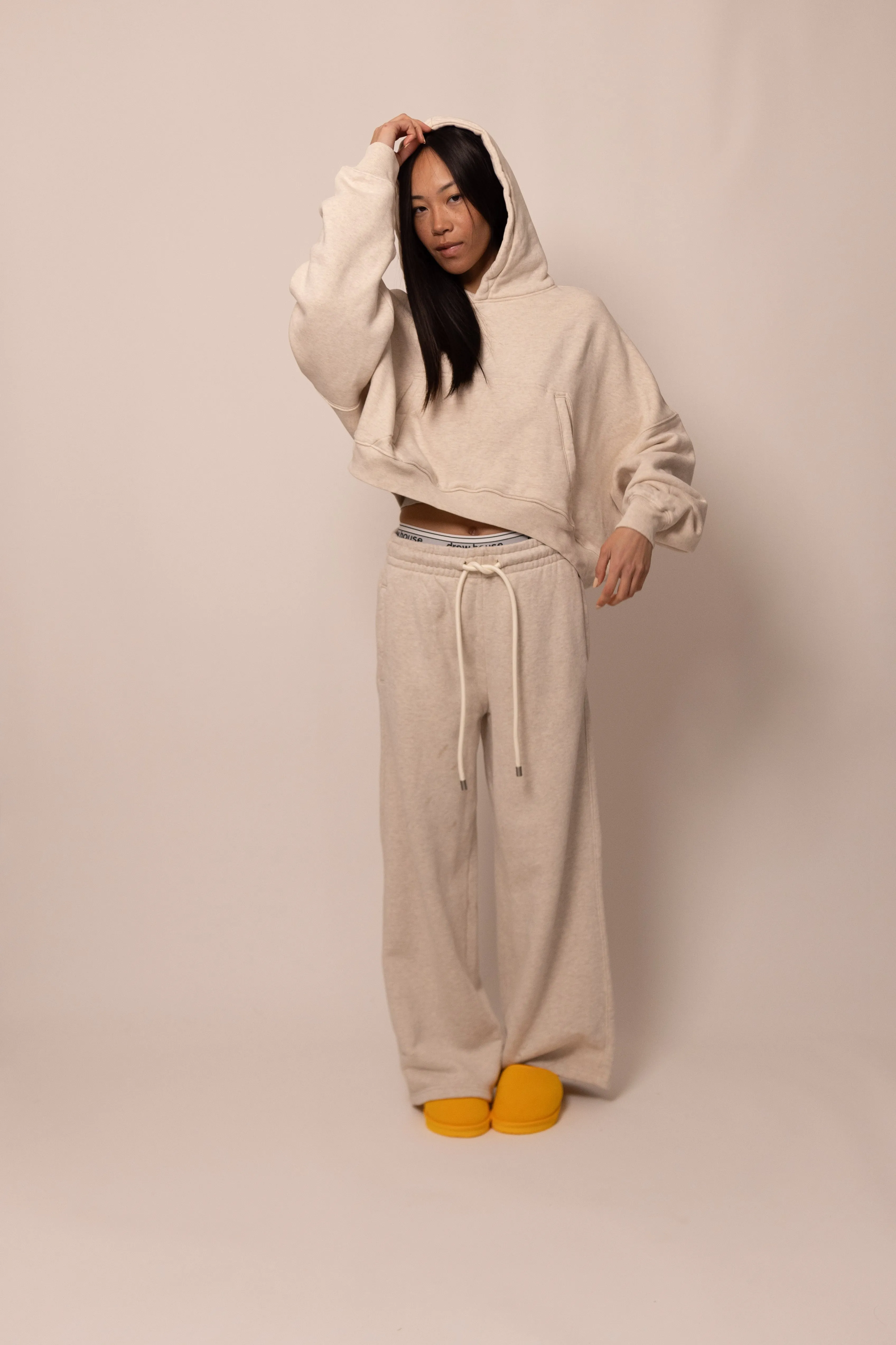 wide leg sweatpant - sandstone sold by DREW product image thumbnail 2