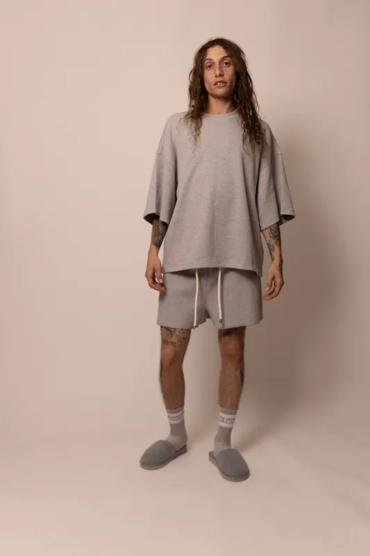 waffle tee - heather grey sold by DREW