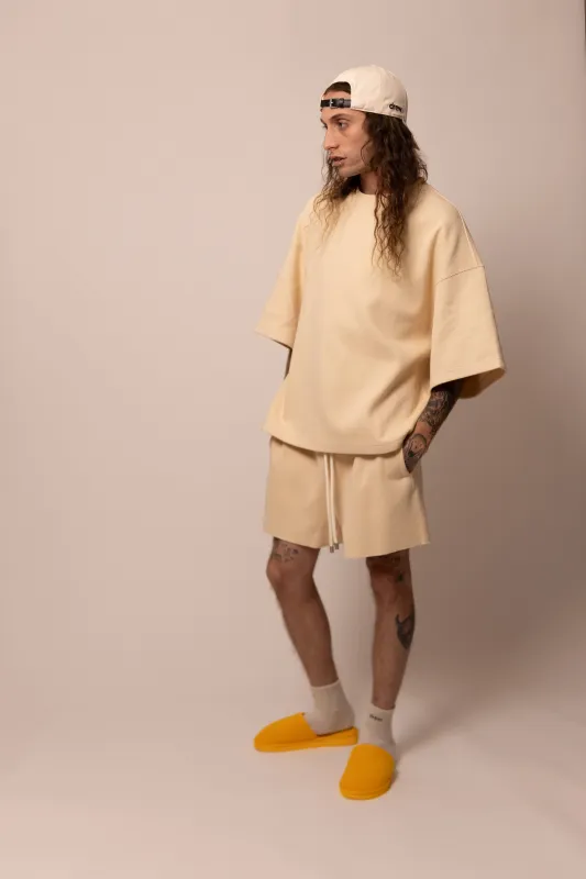 waffle tee - natural sold by DREW