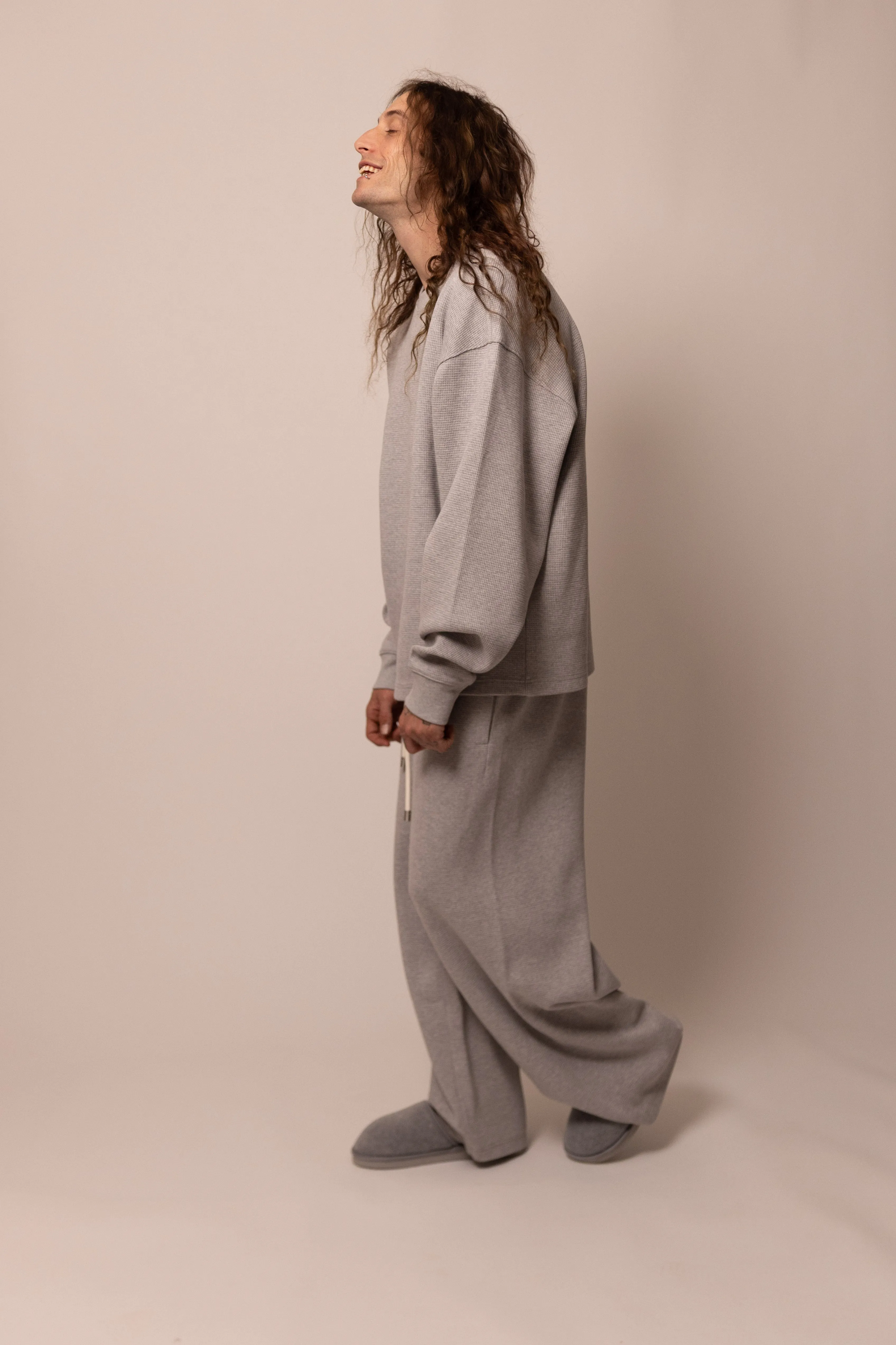 waffle long sleeve - heather grey sold by DREW product image thumbnail 3