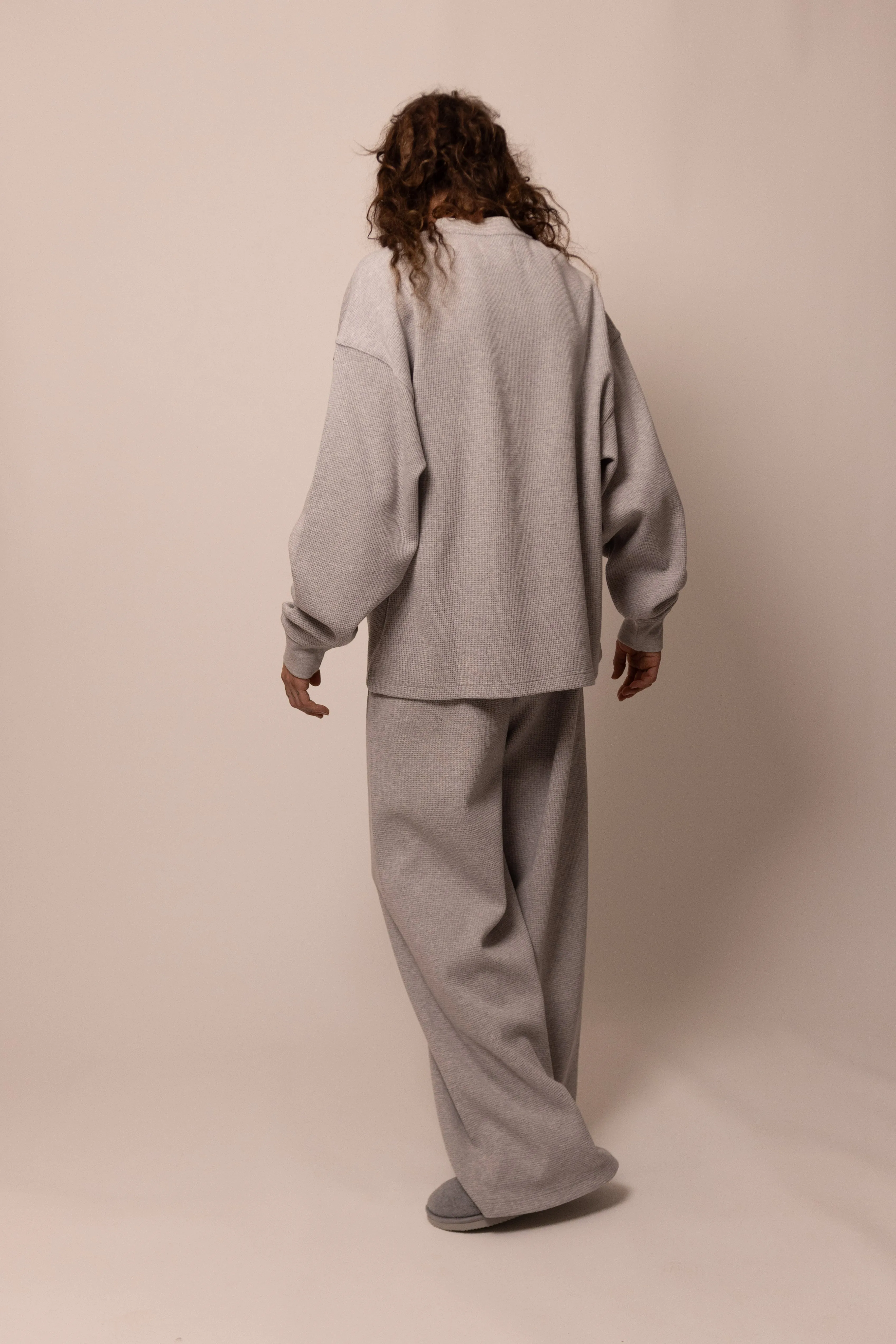 waffle long sleeve - heather grey sold by DREW product image thumbnail 4