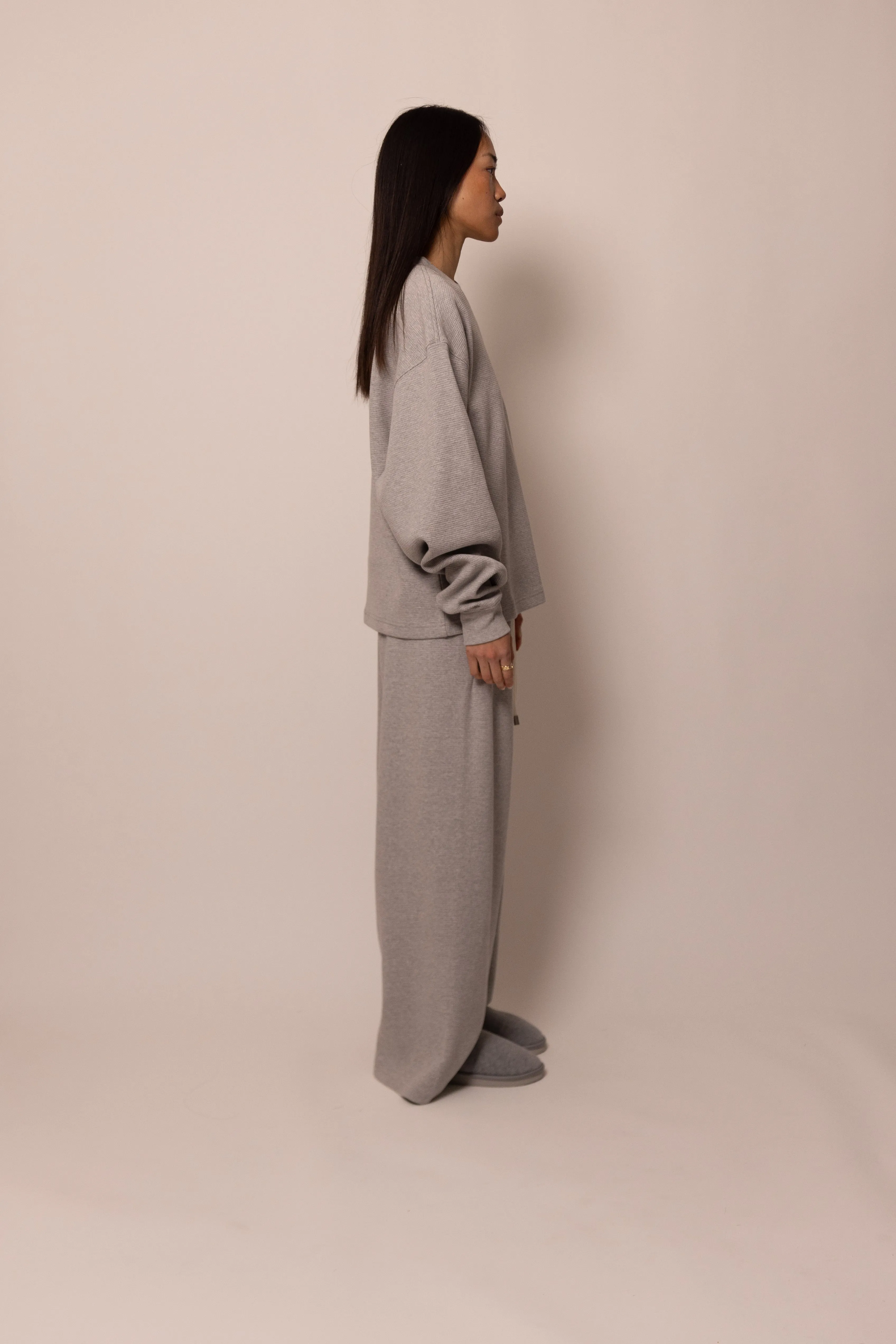 waffle long sleeve - heather grey sold by DREW product image thumbnail 5