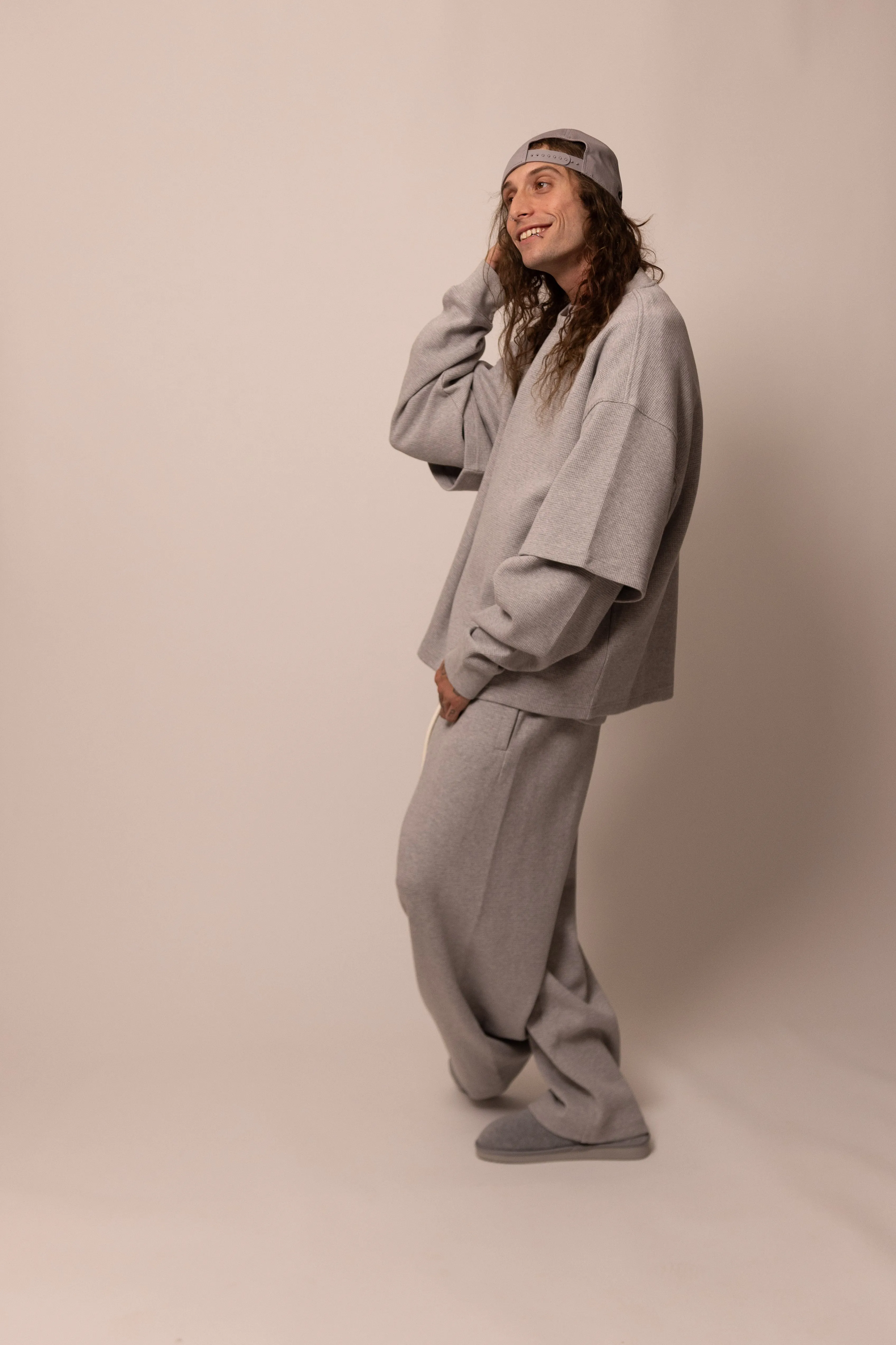 waffle pant - heather grey sold by DREW product image thumbnail 3