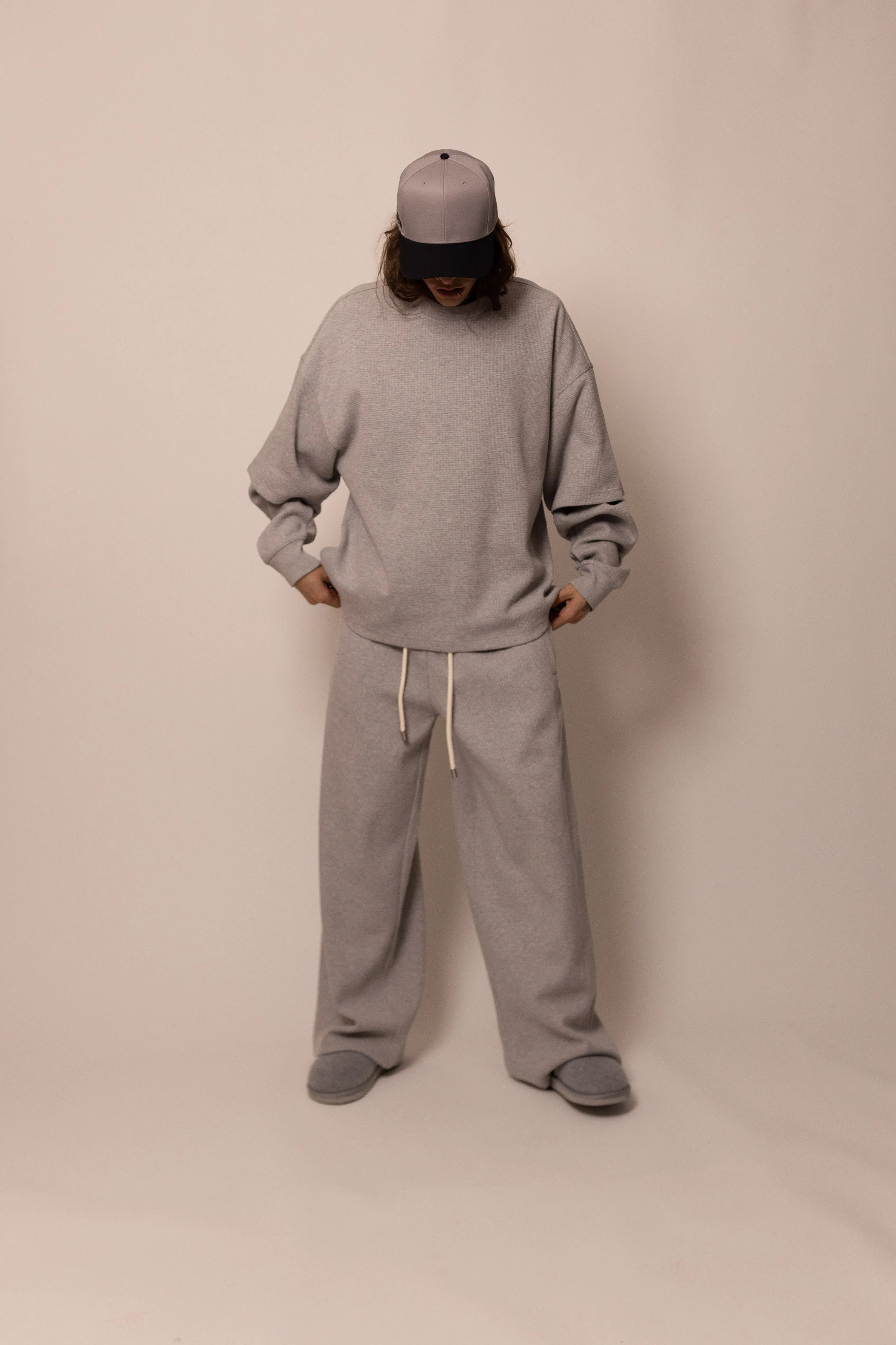 waffle pant - heather grey sold by DREW