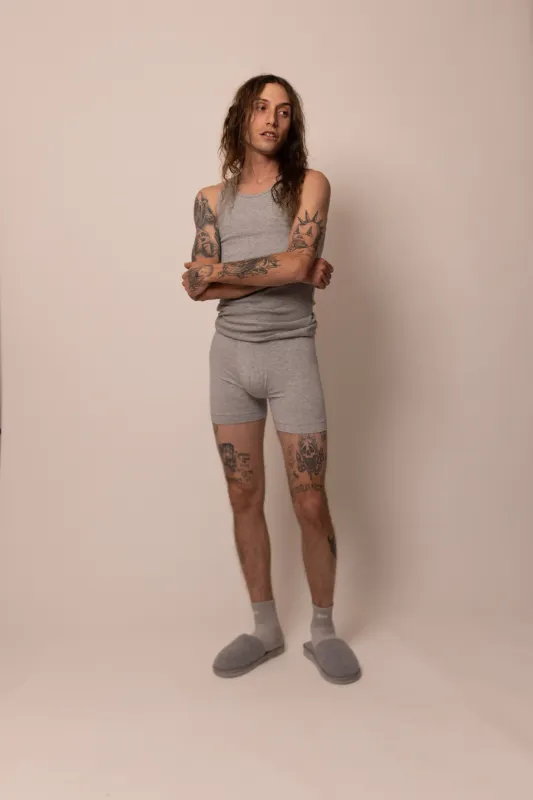 boxer brief - heather grey sold by DREW