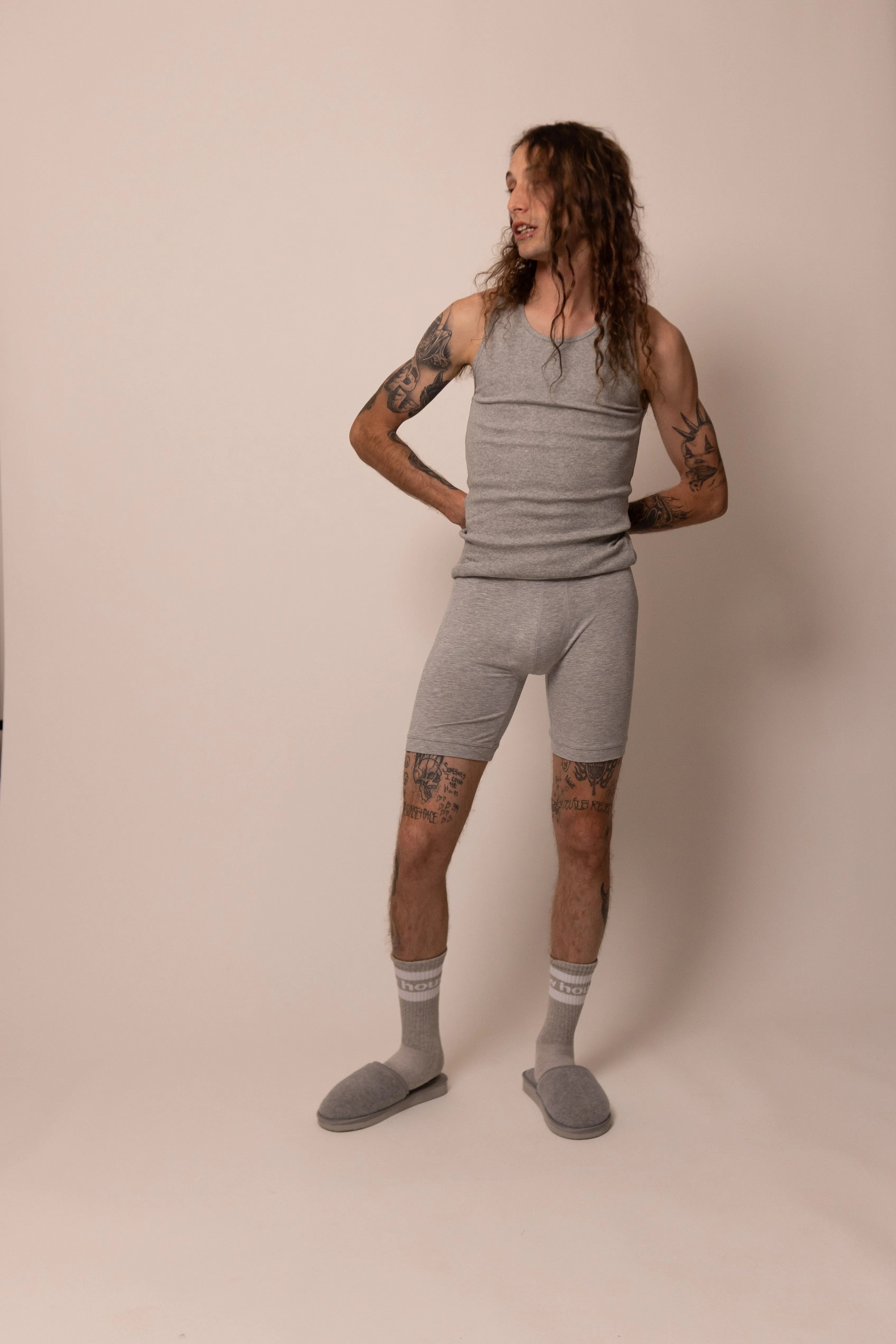 boxer brief long - heather grey sold by DREW product image thumbnail 4