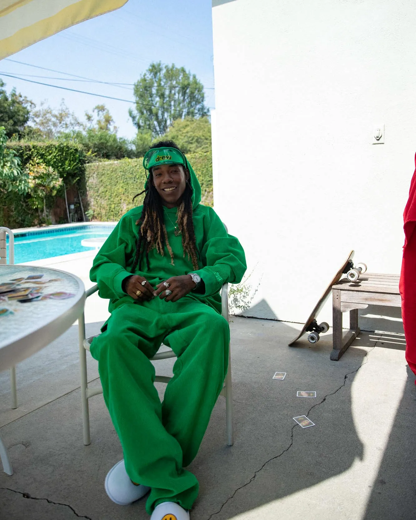 corduroy carpenter pant - green sold by DREW product image thumbnail 4