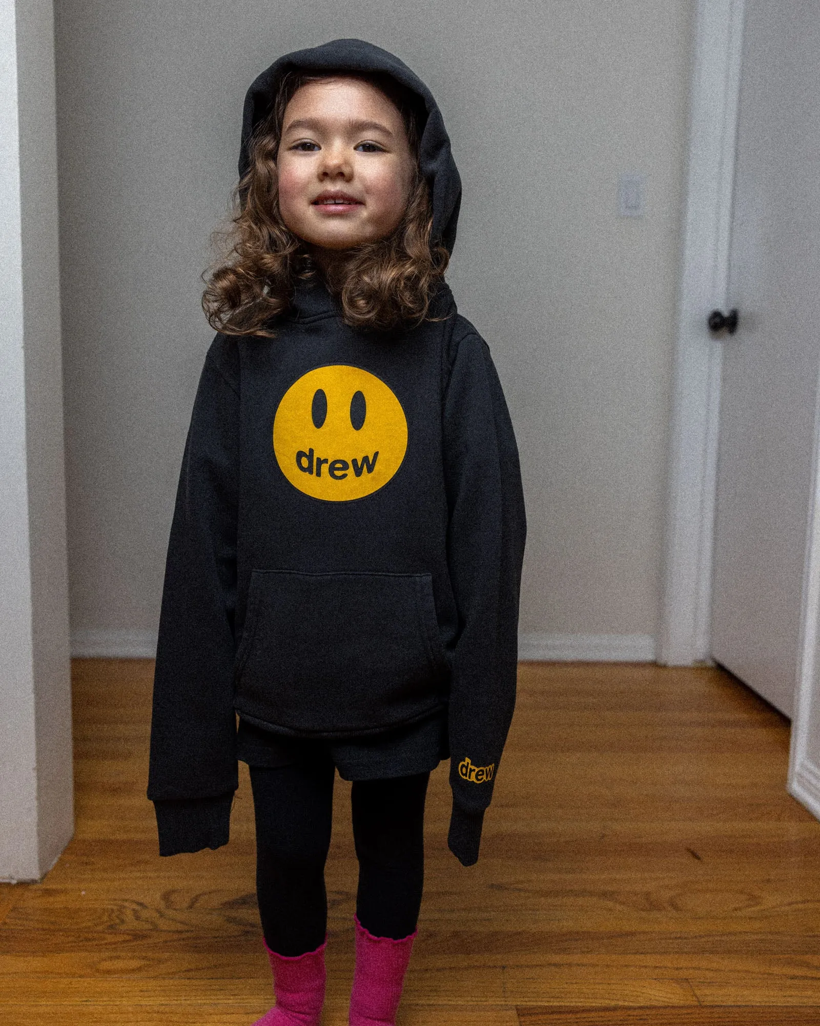 mini drew mascot hoodie - black sold by DREW product image thumbnail 3