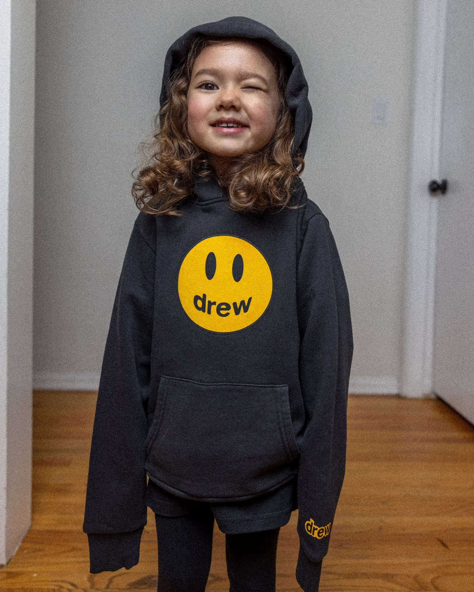 mini drew mascot hoodie - black sold by DREW product image thumbnail 4