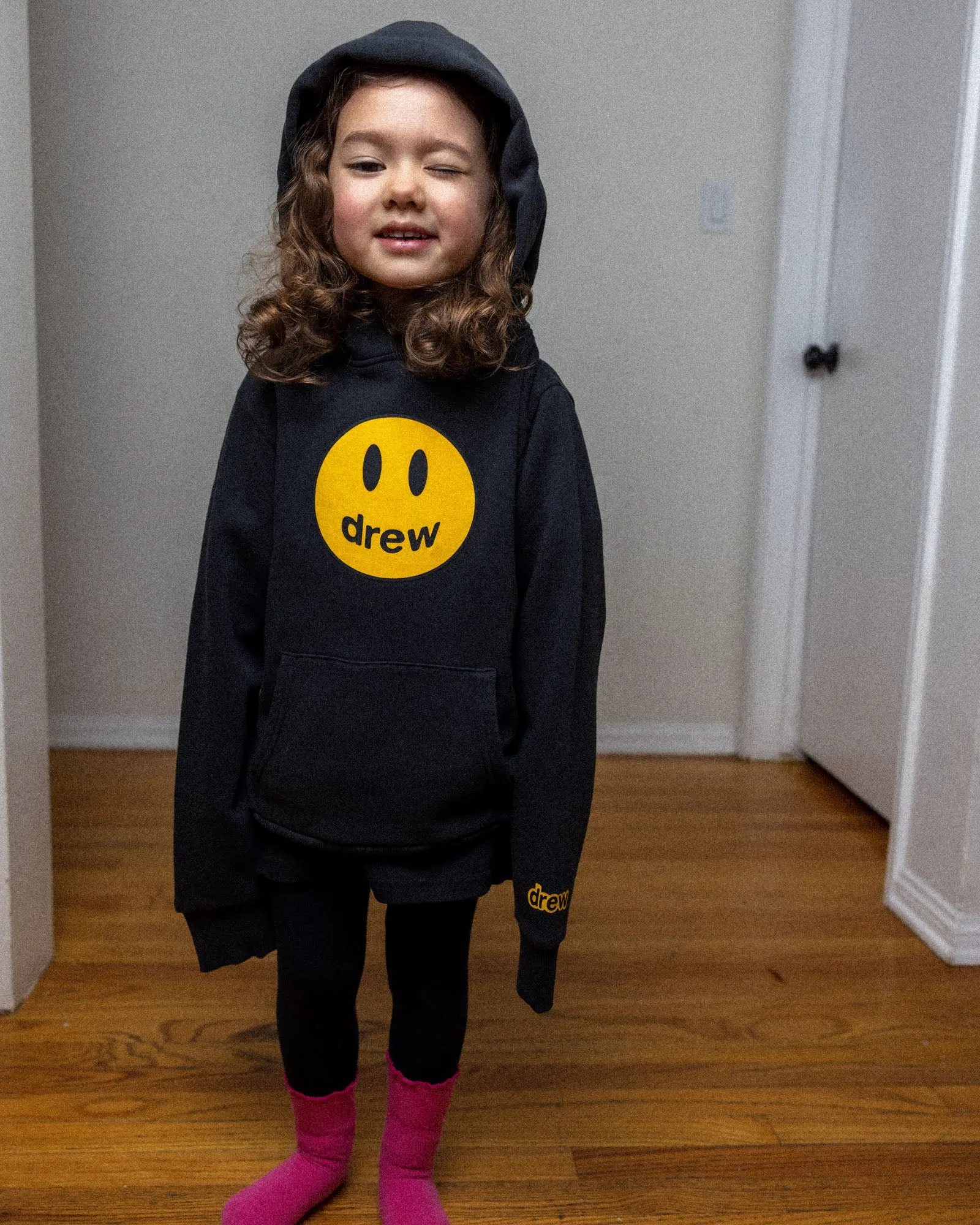 mini drew mascot hoodie - black sold by DREW product image thumbnail 5