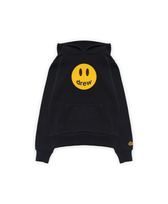 mini drew mascot hoodie - black made by DREW