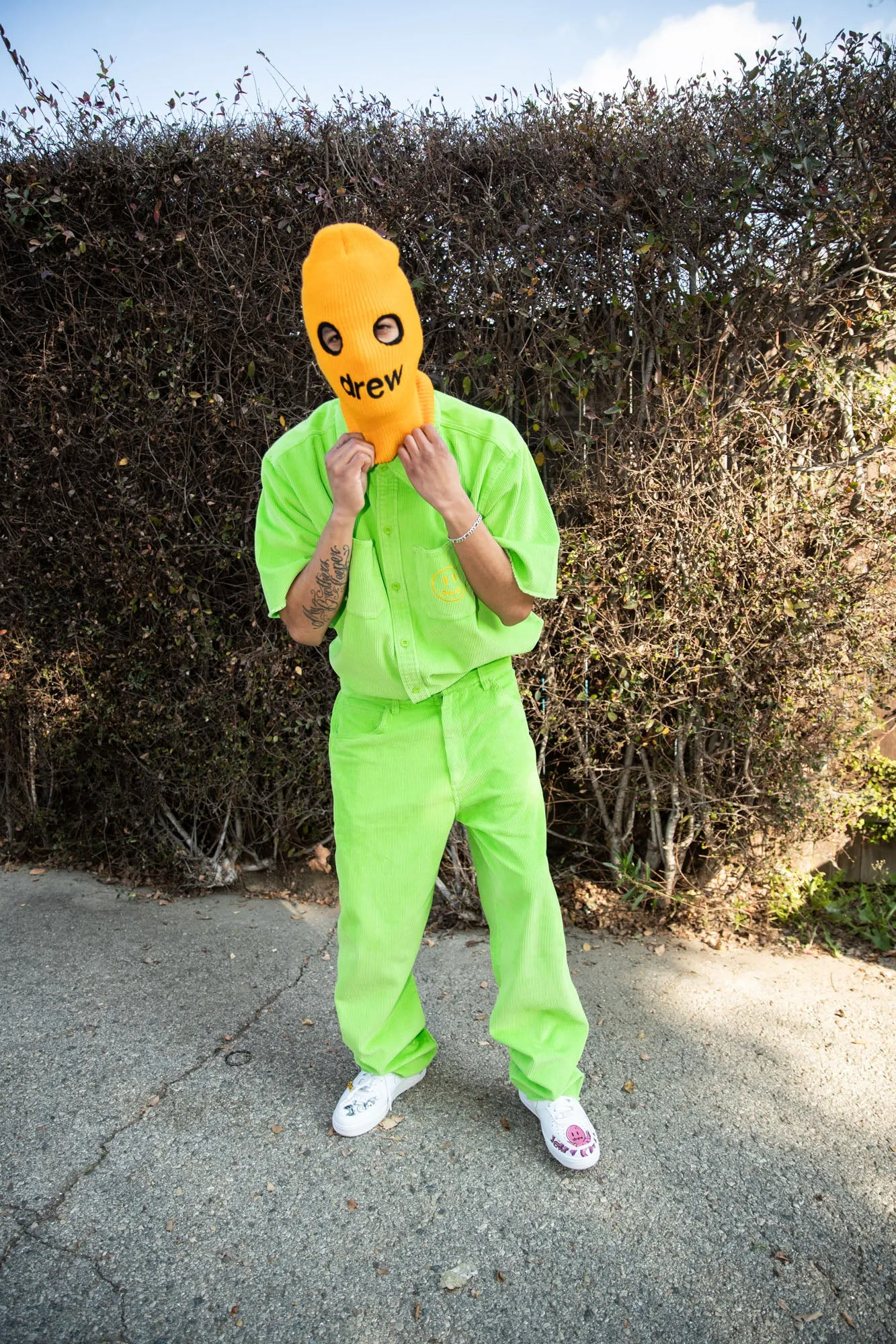 corduroy carpenter pant - lime sold by DREW product image thumbnail 3